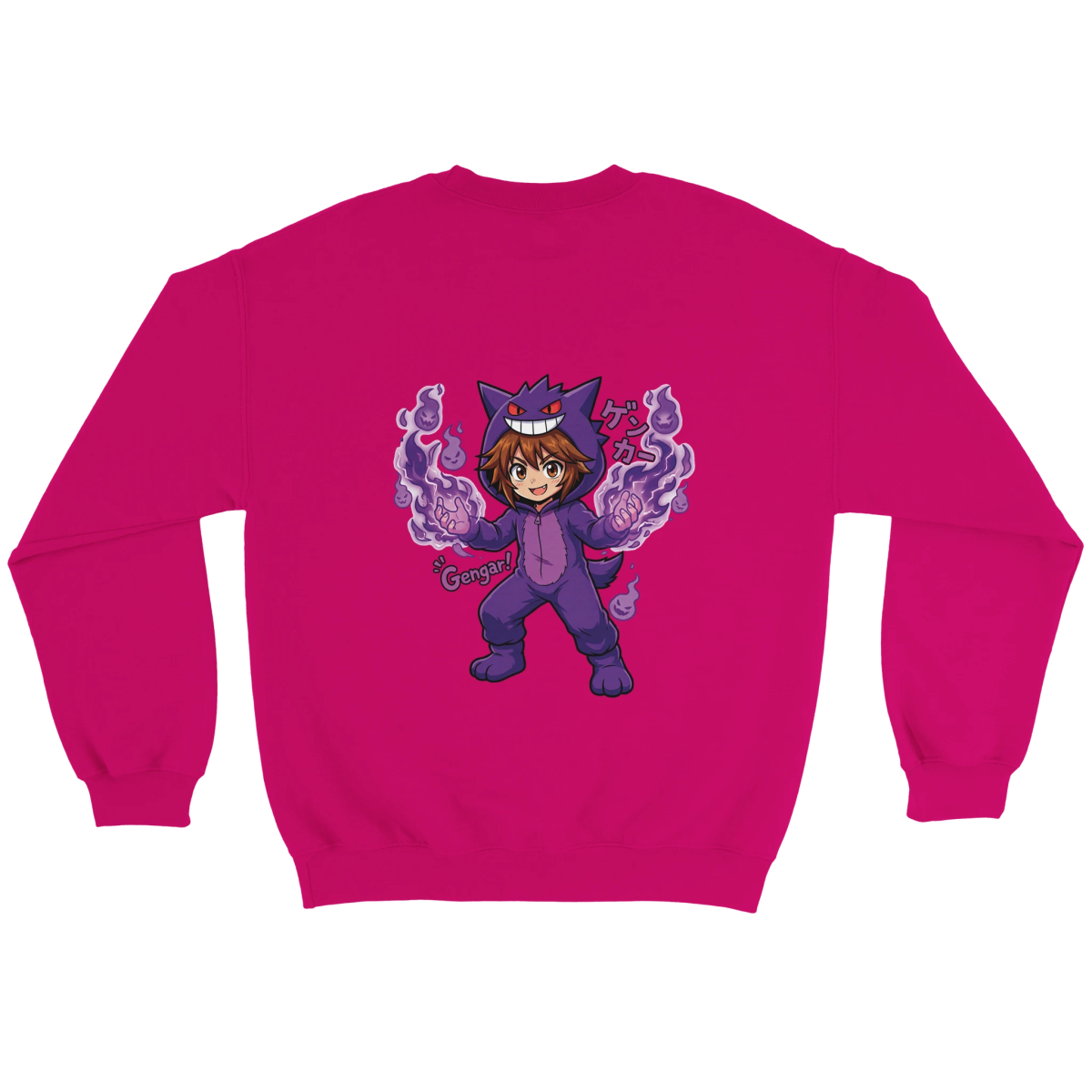 Sweat-shirt Crewneck Unisexe Classique - Ruka en Costume de Gengar | Pokémon Sweat-shirt - KAWAII FAVIE