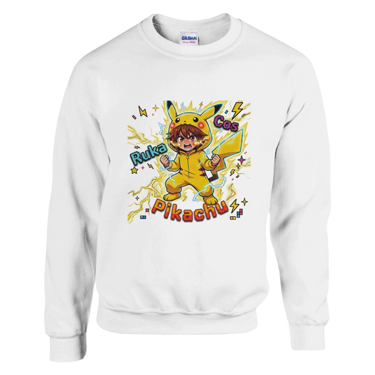 Sweat-shirt Crewneck Unisexe - Ruka en Pikachu Full Power | Pokémon Sweat-shirt - KAWAII FAVIE