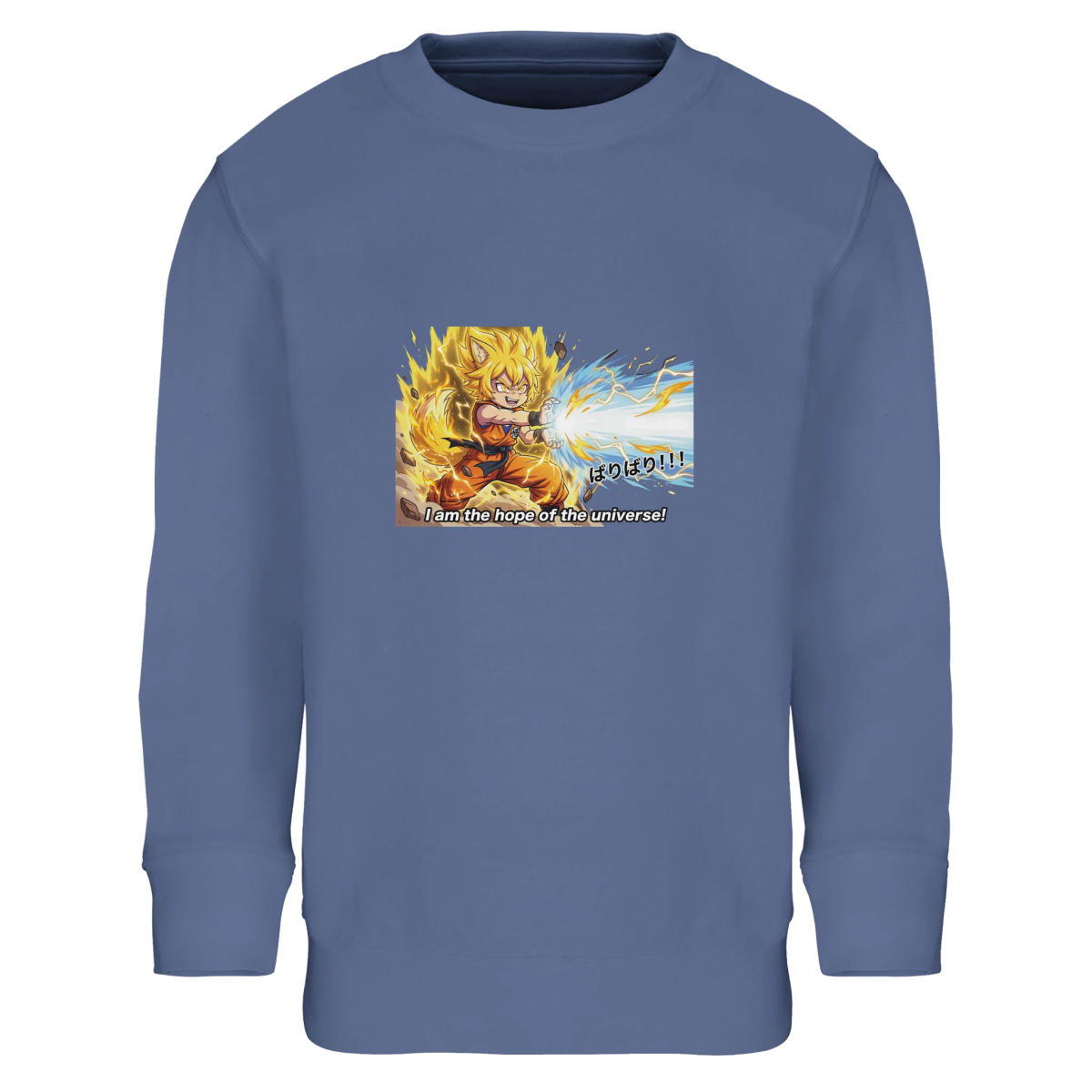 Sweat-shirt Enfant Éco - responsable - Transformation Super Saiyan de Ruka | Dragon Ball Sweat-shirt - KAWAII FAVIE