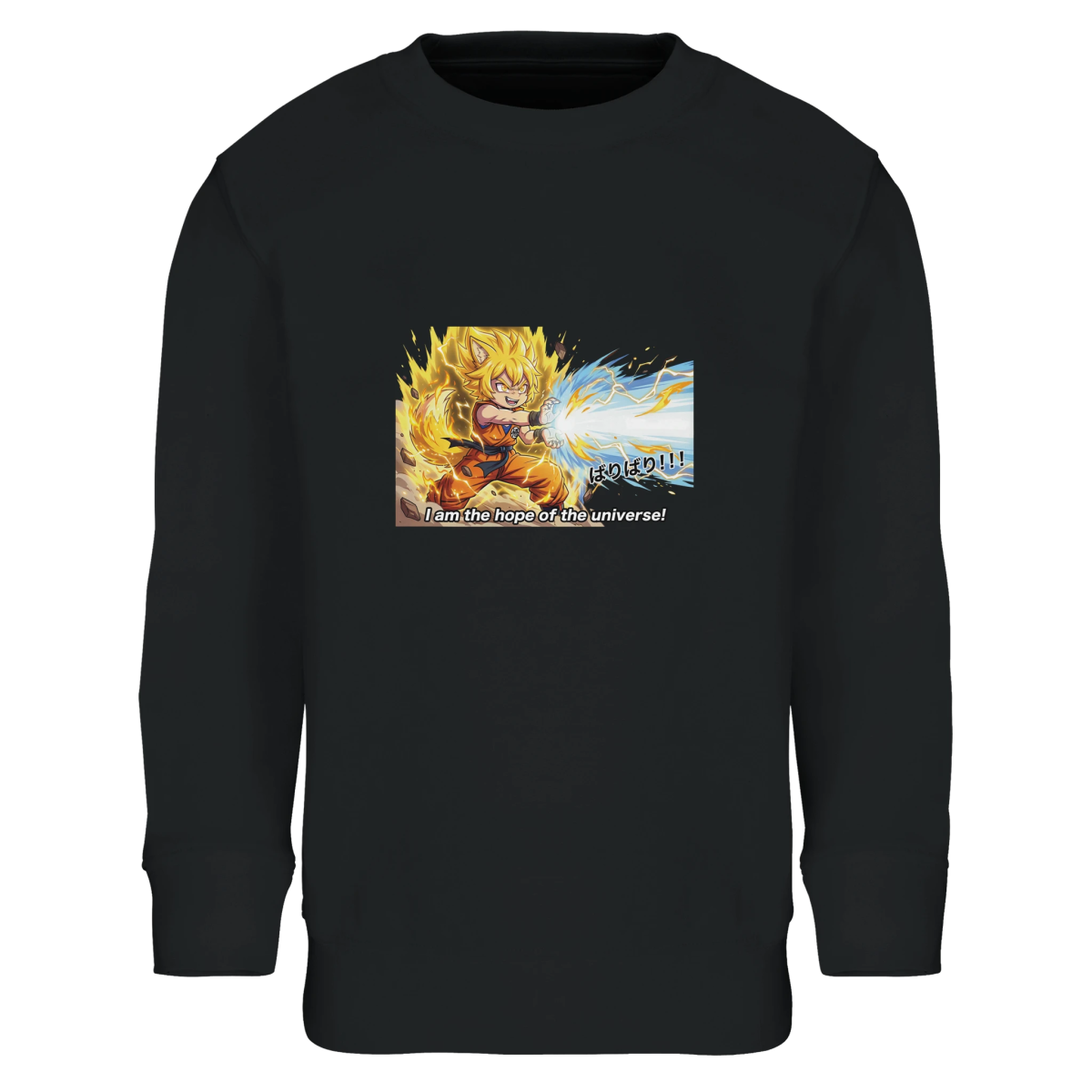 Sweat-shirt Enfant Éco - responsable - Transformation Super Saiyan de Ruka | Dragon Ball Sweat-shirt - KAWAII FAVIE