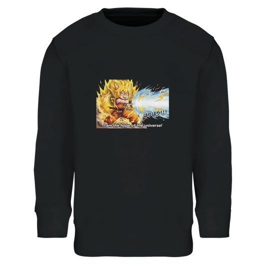 Sweat-shirt Enfant Éco - responsable - Transformation Super Saiyan de Ruka | Dragon Ball Sweat-shirt - KAWAII FAVIE