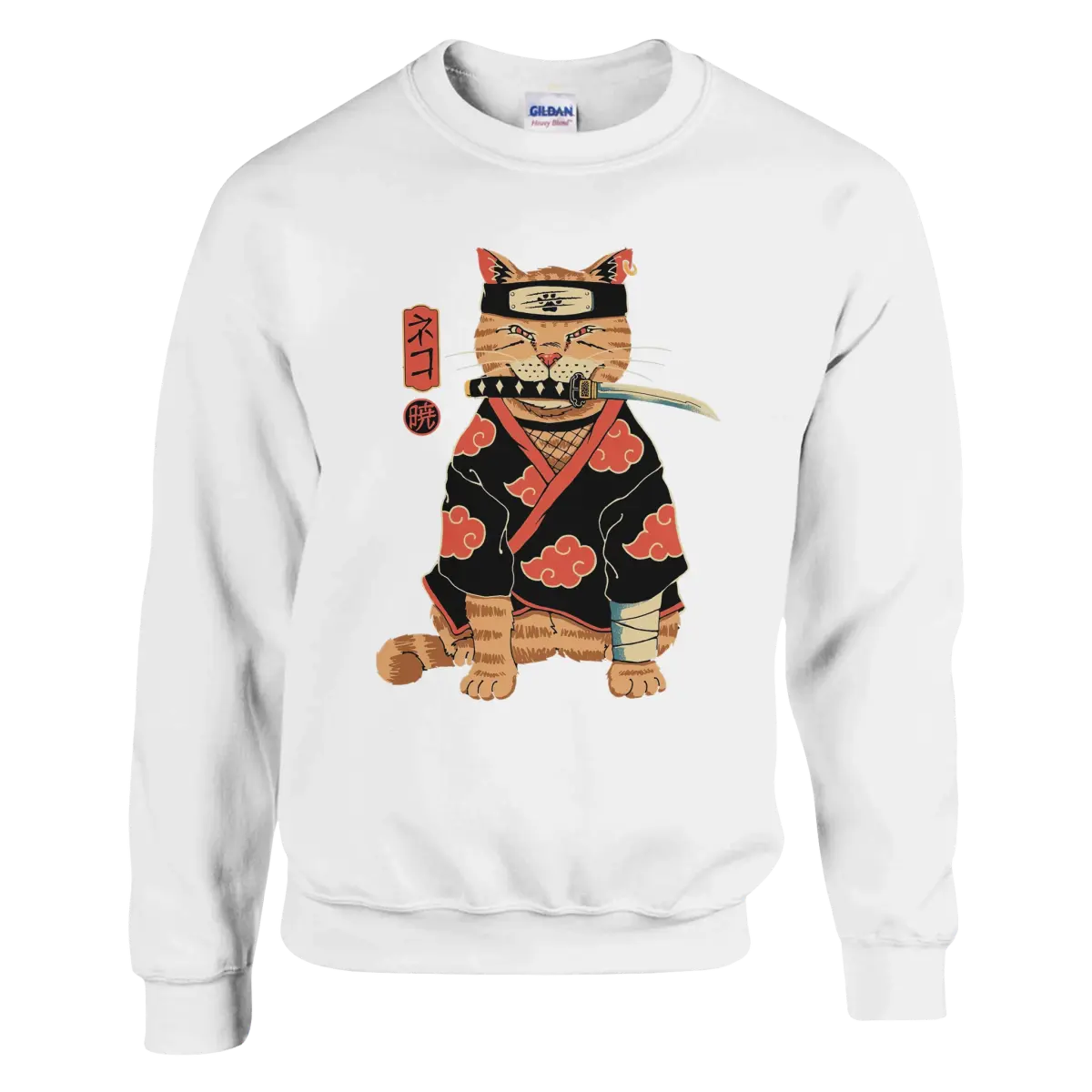 Sweat-shirt Unisexe Chat Ninja Akatsuki - Design Naruto Collector Sweat-shirt- KAWAII FAVIE
