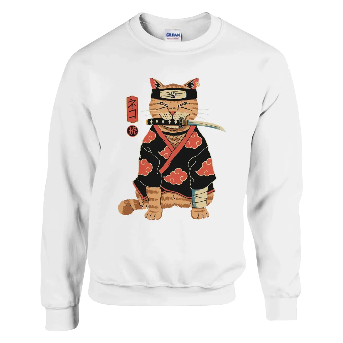 Sweat-shirt Unisexe Chat Ninja Akatsuki - Design Naruto Collector Sweat-shirt- KAWAII FAVIE