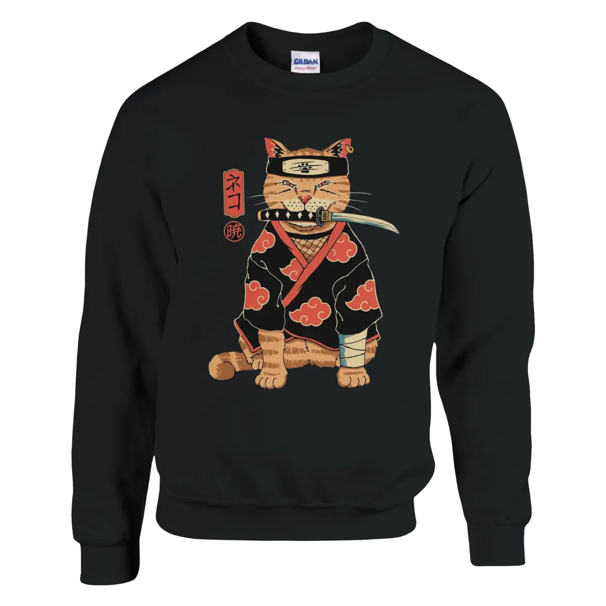 Sweat-shirt Unisexe Chat Ninja Akatsuki - Design Naruto Collector Sweat-shirt- KAWAII FAVIE