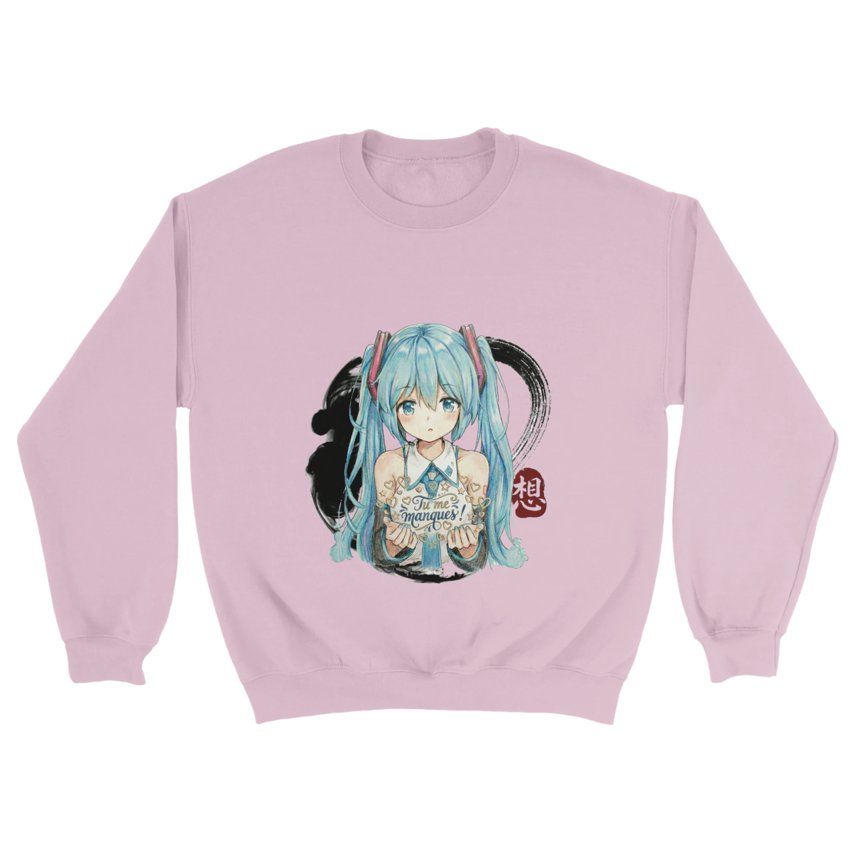 Sweat-shirt Unisexe | Hatsune Miku « Tu me manques ! » Print Material - KAWAII FAVIE