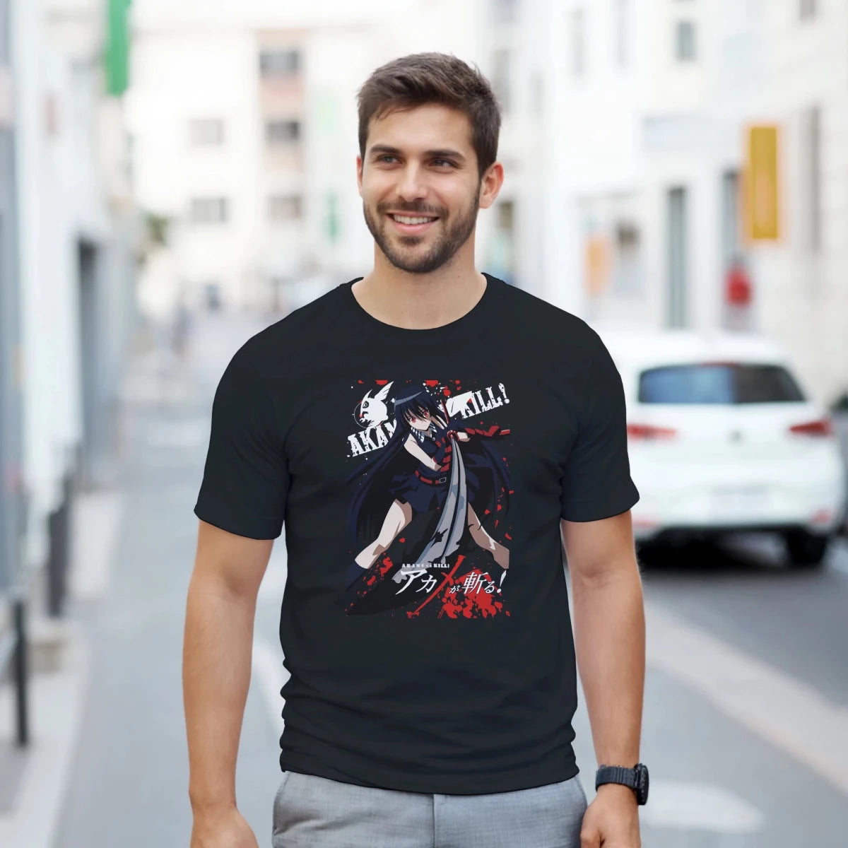 T-shirt 100% Coton Akame Ga Kill - Style Anime Gothique & Instagrammable T-shirt - KAWAII FAVIE