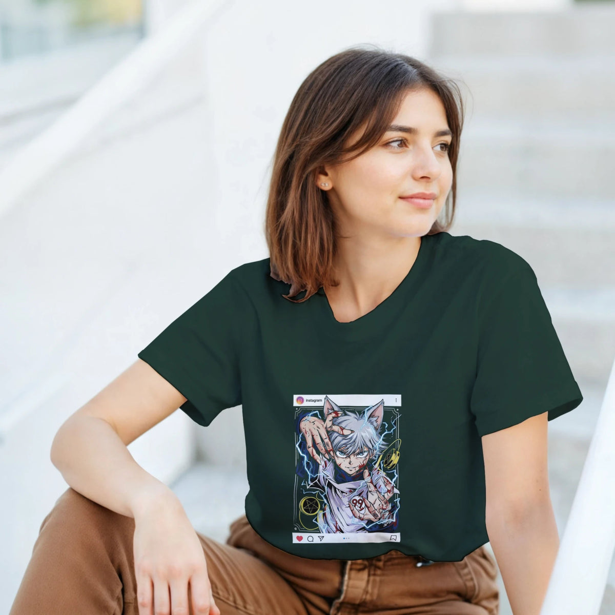 T-shirt 100% cotton - Ruka Cos Killua (Hunter×Hunter) - Style Instagram T-shirt - KAWAII FAVIE