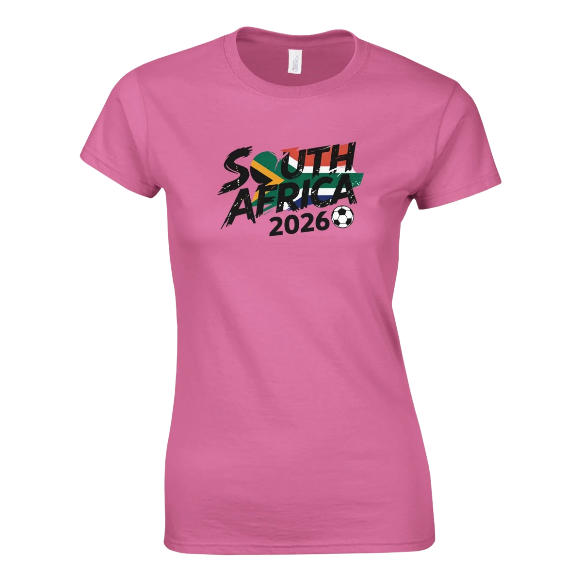 T-shirt Afrique du Sud 2026 Grunge - Design Coupe du Monde Football | Maillot Supporters Femme Personnalisable T-shirt- KAWAII FAVIE