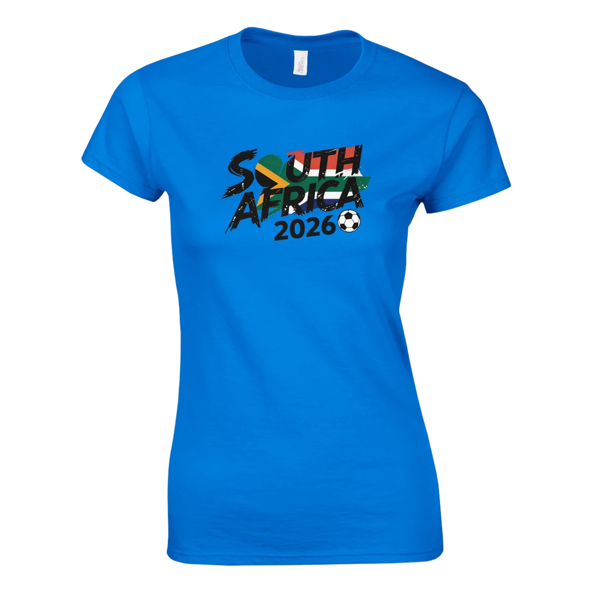 T-shirt Afrique du Sud 2026 Grunge - Design Coupe du Monde Football | Maillot Supporters Femme Personnalisable T-shirt- KAWAII FAVIE