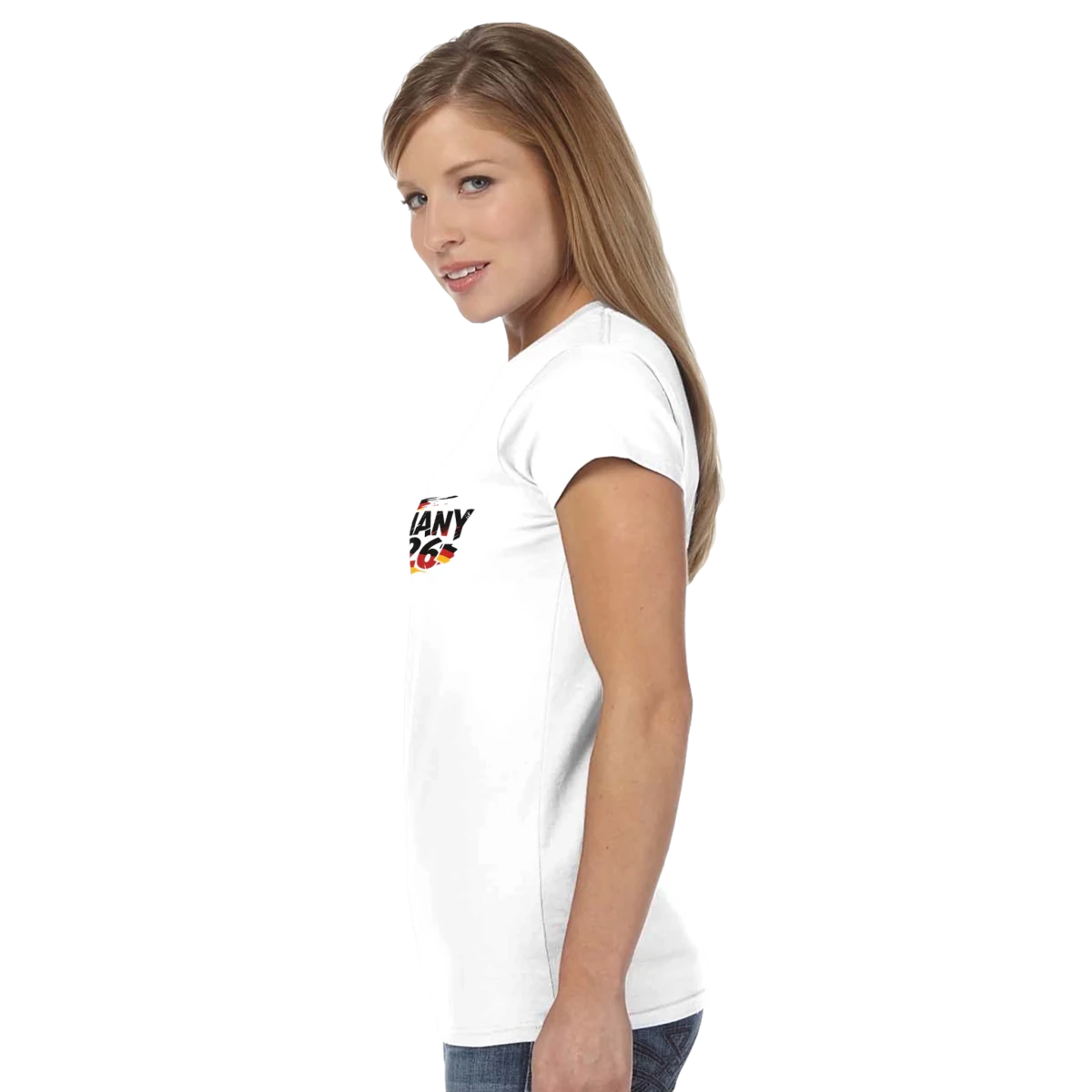 T-shirt Allemagne 2026 - Design Coupe du Monde Football | Maillot Supporters Sélection Nationale pour femme T-shirt - KAWAII FAVIE