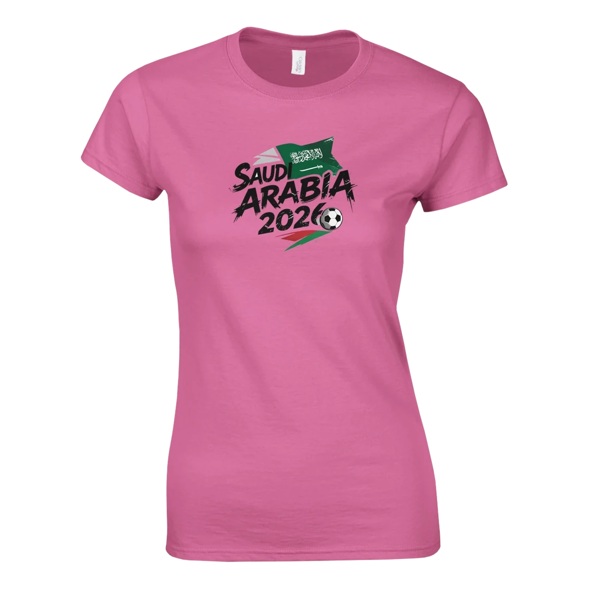 T-shirt Arabie Saoudite 2026 - Design Coupe du Monde Football | Maillot Supporters Sélection Nationale pour femme T-shirt- KAWAII FAVIE
