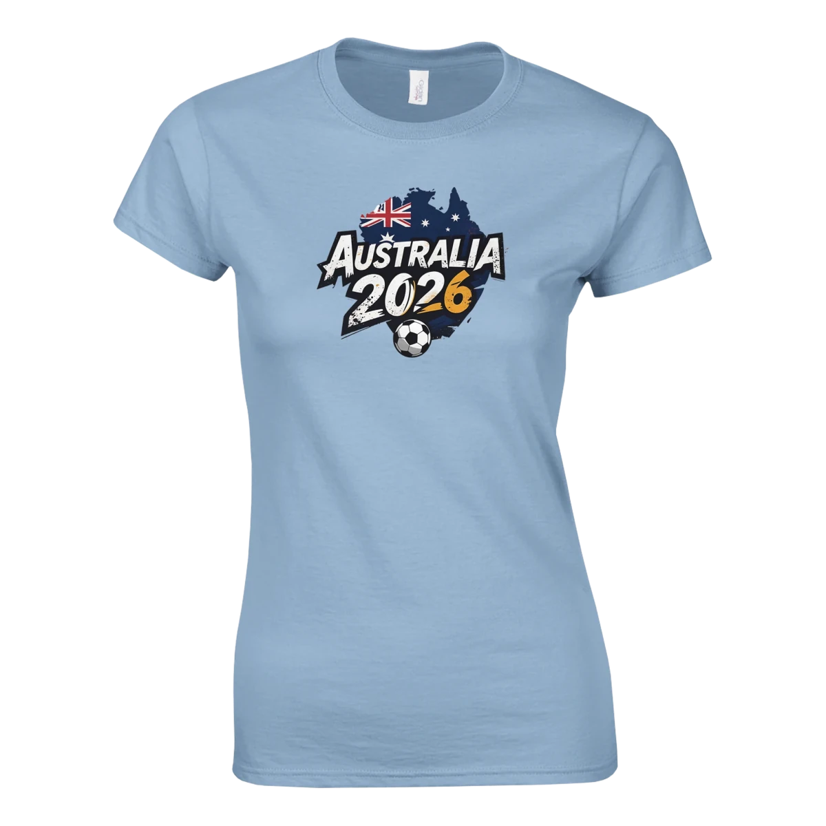 T-shirt Australie 2026 - Design Coupe du Monde Football | Maillot Grunge Supporters Sélection Nationale pour Femme T-shirt- KAWAII FAVIE