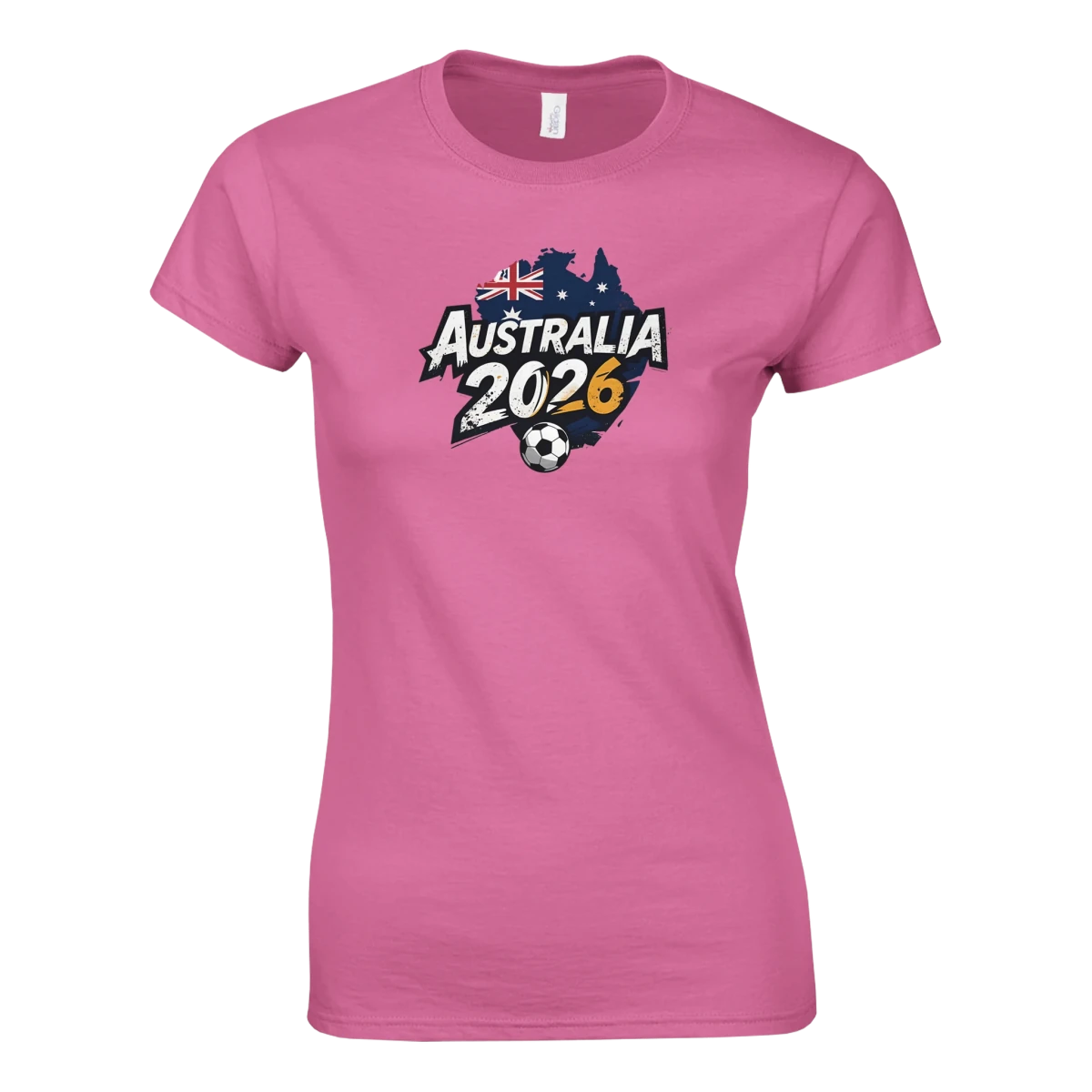 T-shirt Australie 2026 - Design Coupe du Monde Football | Maillot Grunge Supporters Sélection Nationale pour Femme T-shirt- KAWAII FAVIE