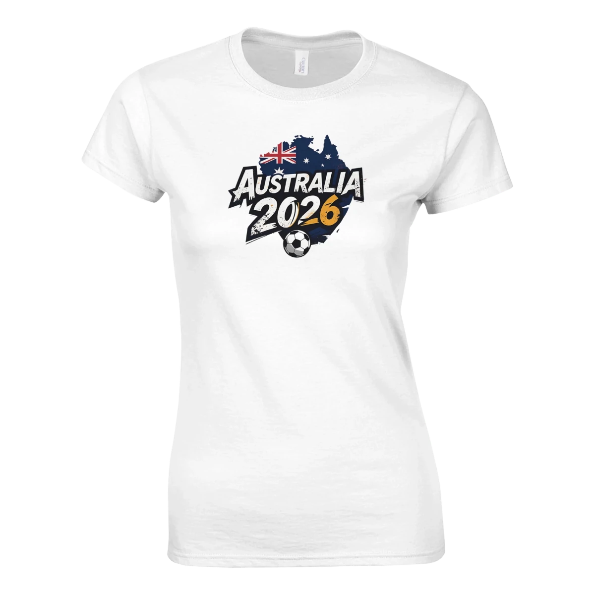 T-shirt Australie 2026 - Design Coupe du Monde Football | Maillot Grunge Supporters Sélection Nationale pour Femme T-shirt- KAWAII FAVIE