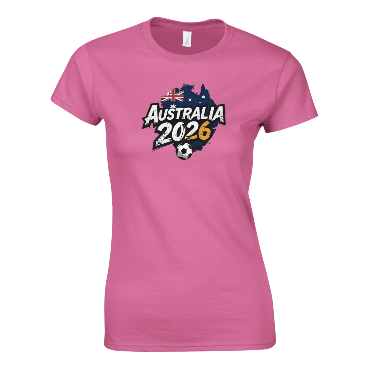 T-shirt Australie 2026 - Design Coupe du Monde Football | Maillot Grunge Supporters Sélection Nationale pour Femme T-shirt- KAWAII FAVIE