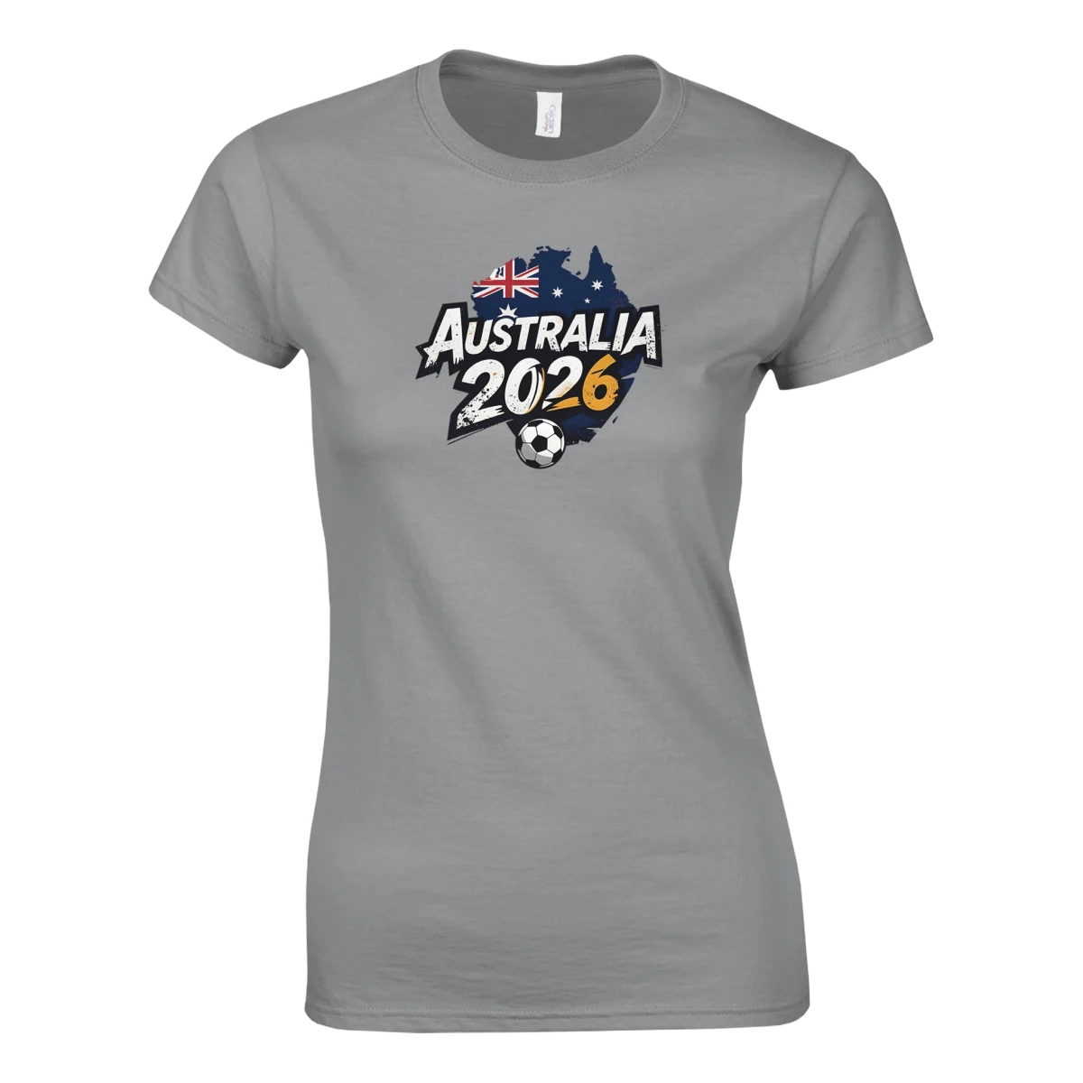 T-shirt Australie 2026 - Design Coupe du Monde Football | Maillot Grunge Supporters Sélection Nationale pour Femme T-shirt- KAWAII FAVIE