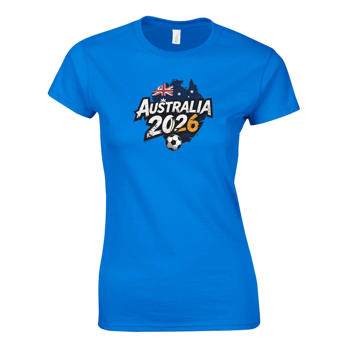 T-shirt Australie 2026 - Design Coupe du Monde Football | Maillot Grunge Supporters Sélection Nationale pour Femme T-shirt- KAWAII FAVIE