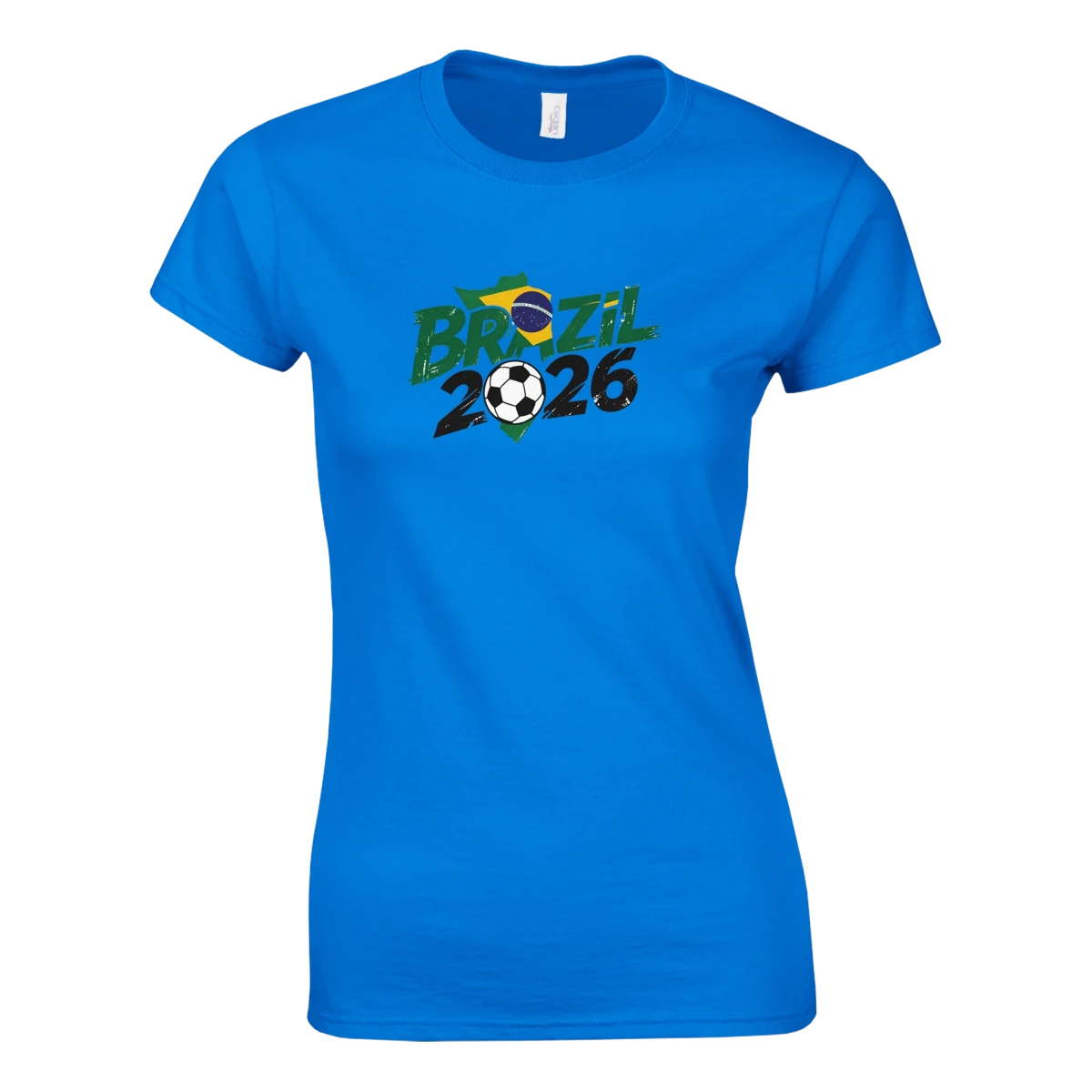 T-shirt Brazil 2026 - Design Coupe du Monde Football | Maillot Supporters Sélection Nationale Femme - 6 Couleurs Vives T-shirt- KAWAII FAVIE