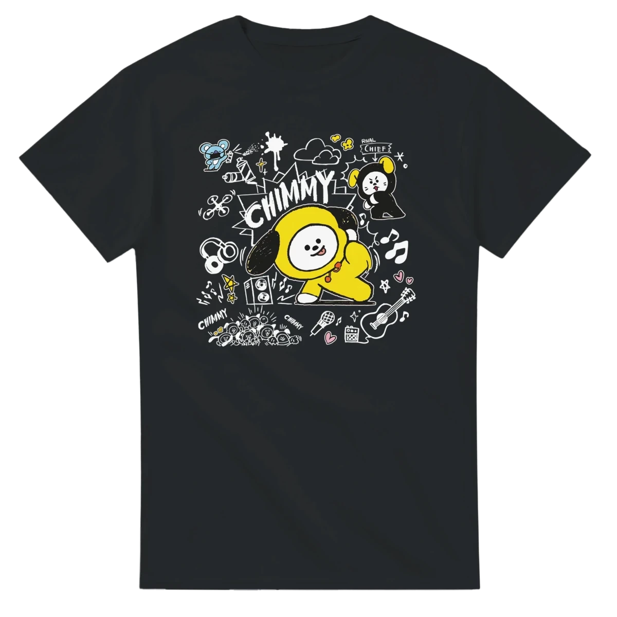 T-shirt BTS BT21 - CHIMMY, l'Esprit Musical de Jimin | Style Fun K-Pop - Unisexe