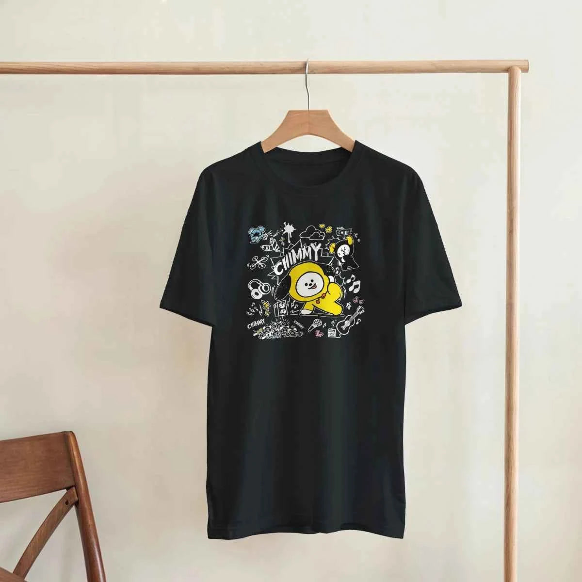 T-shirt BTS BT21 - CHIMMY, l'Esprit Musical de Jimin | Style Fun K-Pop - Unisexe