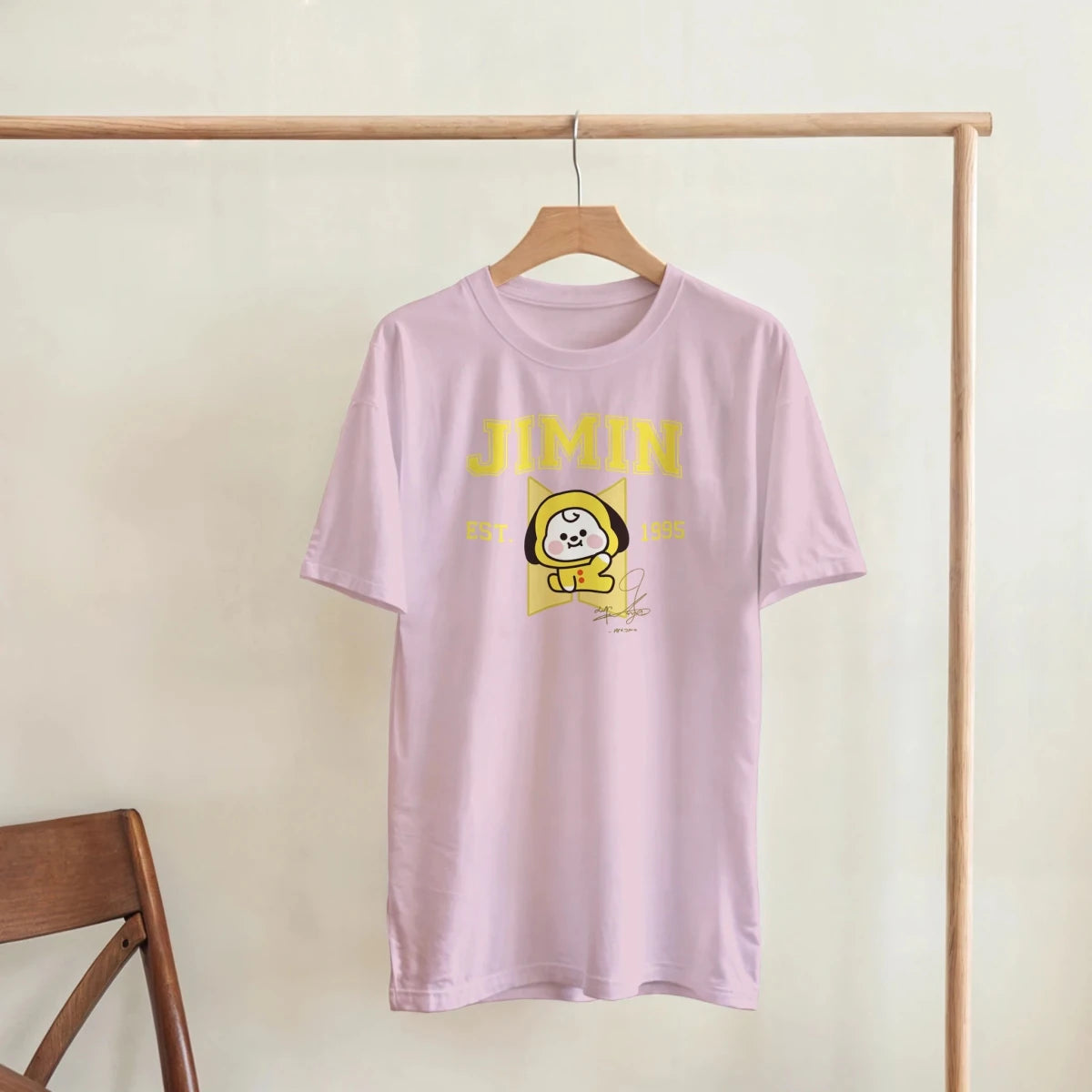 T-shirt BTS BT21 JIMIN & CHIMMY - Design Vintage 1995 | Kpop Officiel Unisexe T-shirt - KAWAII FAVIE