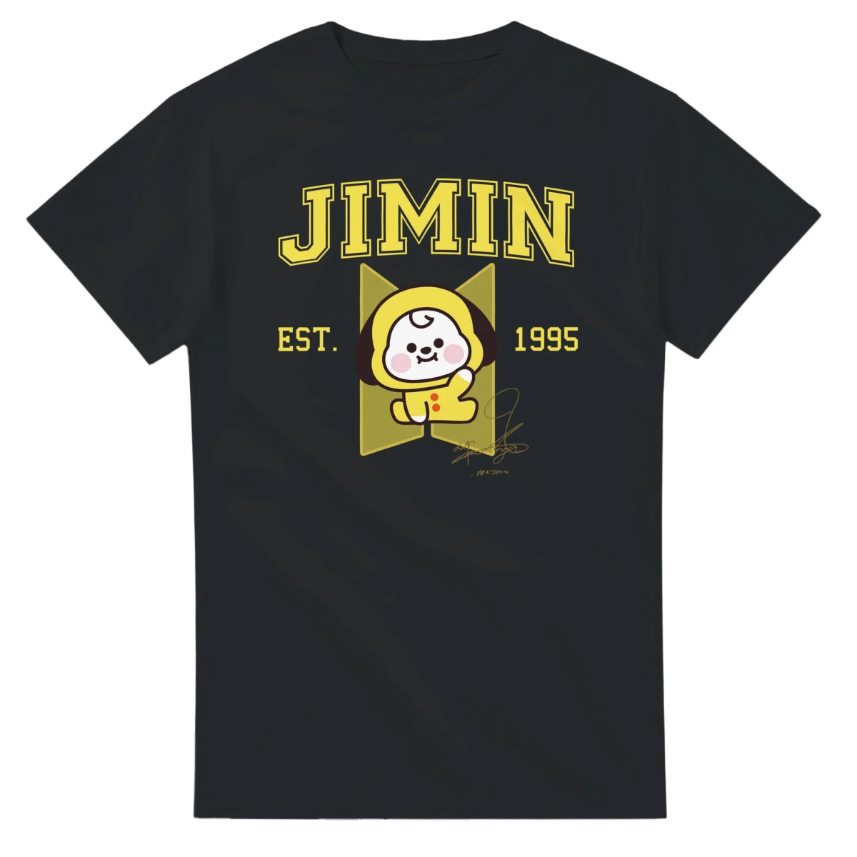 T-shirt BTS BT21 JIMIN & CHIMMY - Design Vintage 1995 | Kpop Officiel Unisexe T-shirt - KAWAII FAVIE