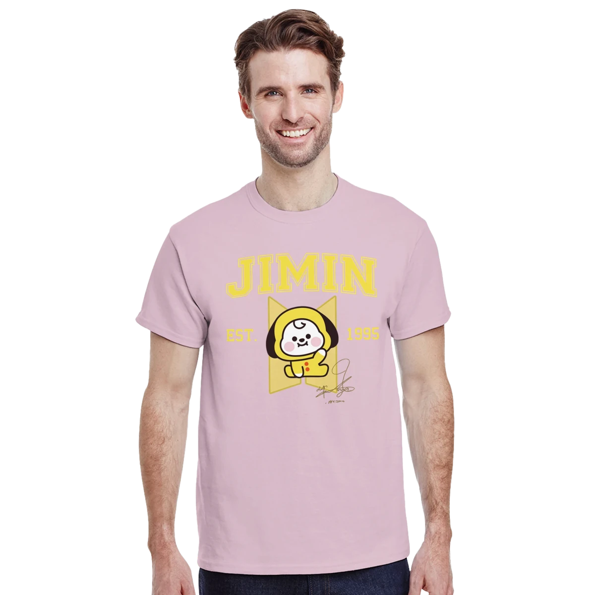 T-shirt BTS BT21 JIMIN & CHIMMY - Design Vintage 1995 | Kpop Officiel Unisexe T-shirt - KAWAII FAVIE