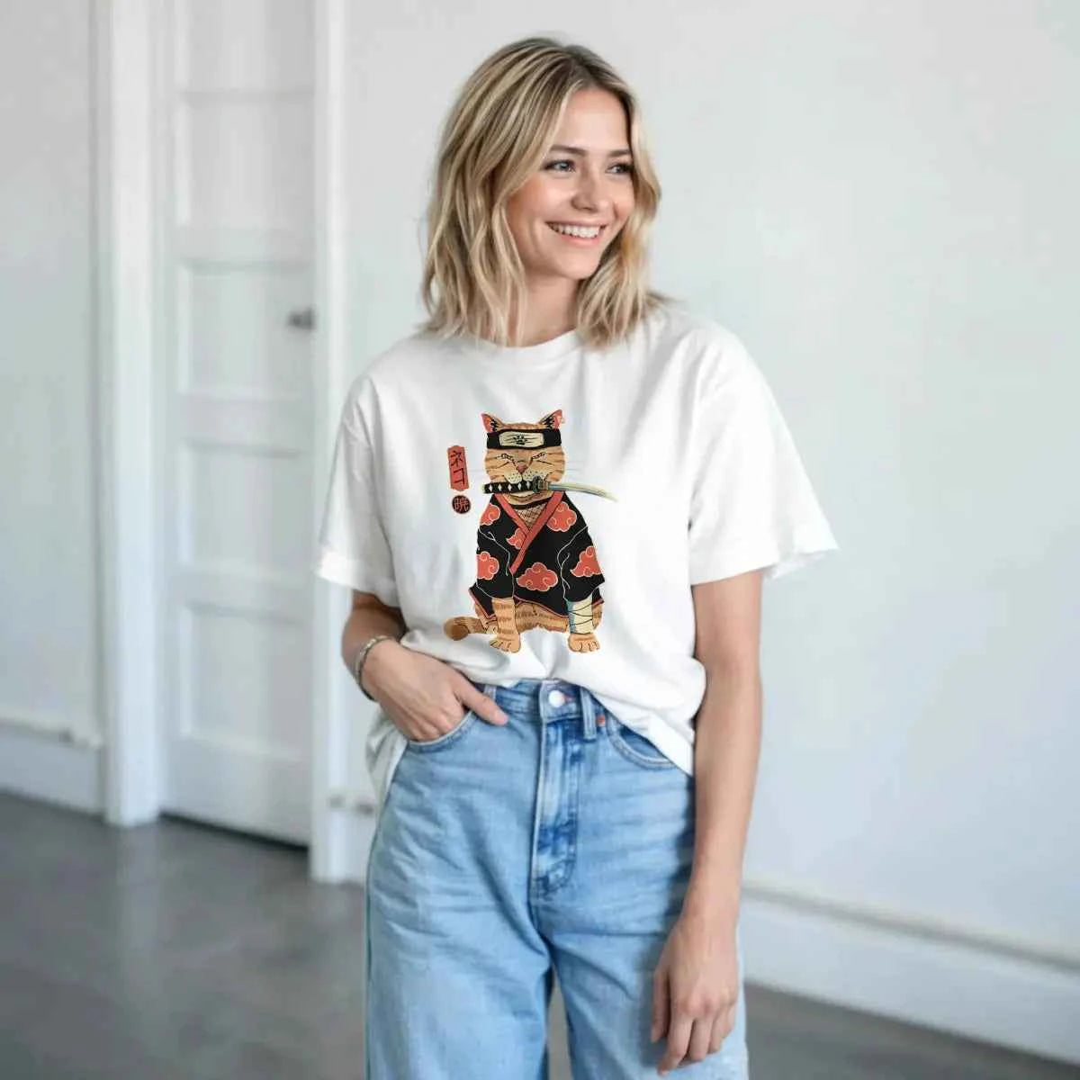 T-shirt Unisexe Chat Ninja Akatsuki - Design Naruto Collector