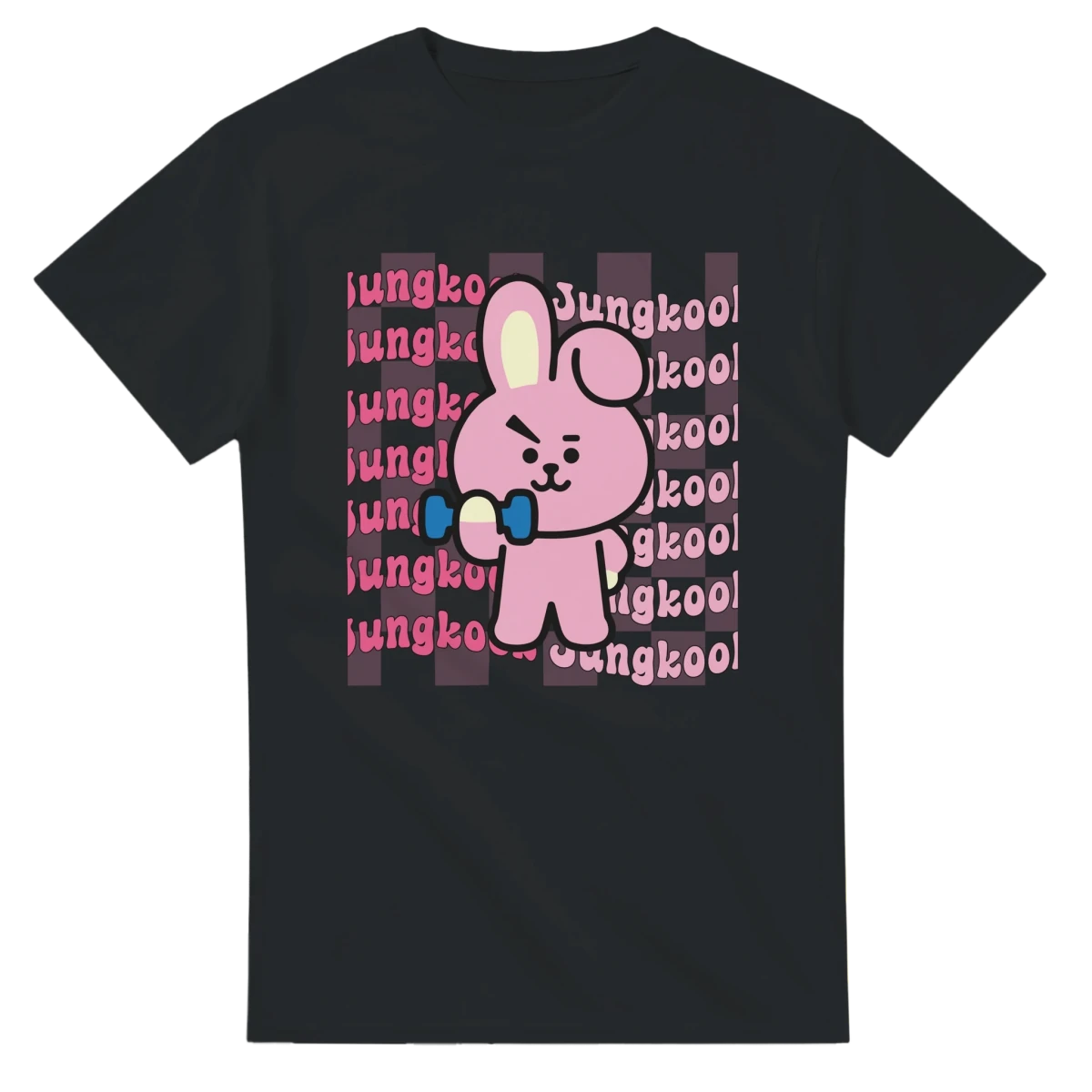 T-shirt Cooky BTS x Jungkook - Checkered K - Pop Fashion Tee for ARMY T-shirt - KAWAII FAVIE