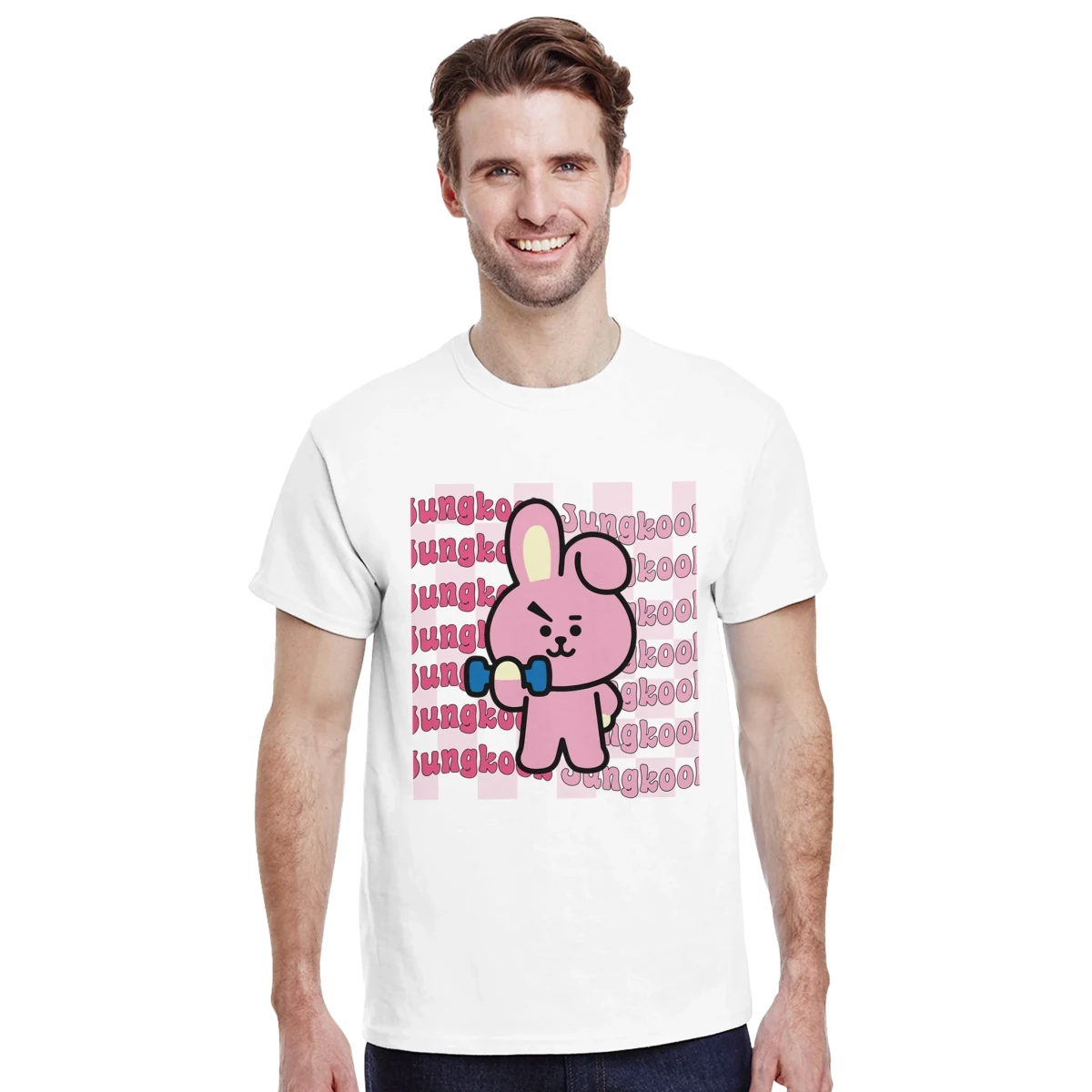 T-shirt Cooky BTS x Jungkook - Checkered K - Pop Fashion Tee for ARMY T-shirt - KAWAII FAVIE
