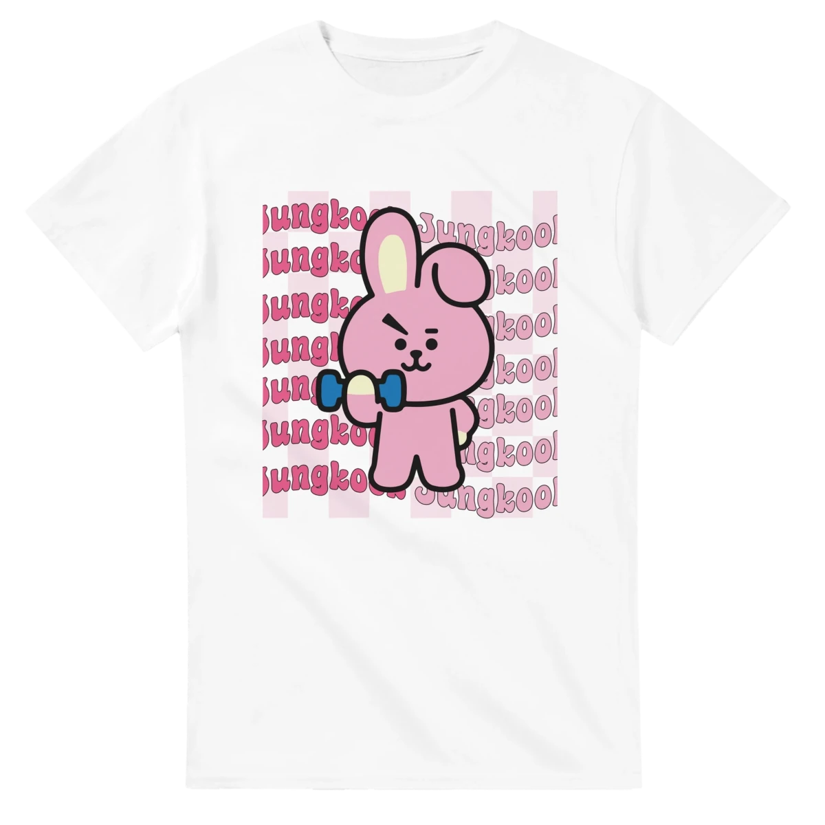 T-shirt Cooky BTS x Jungkook - Checkered K - Pop Fashion Tee for ARMY T-shirt - KAWAII FAVIE