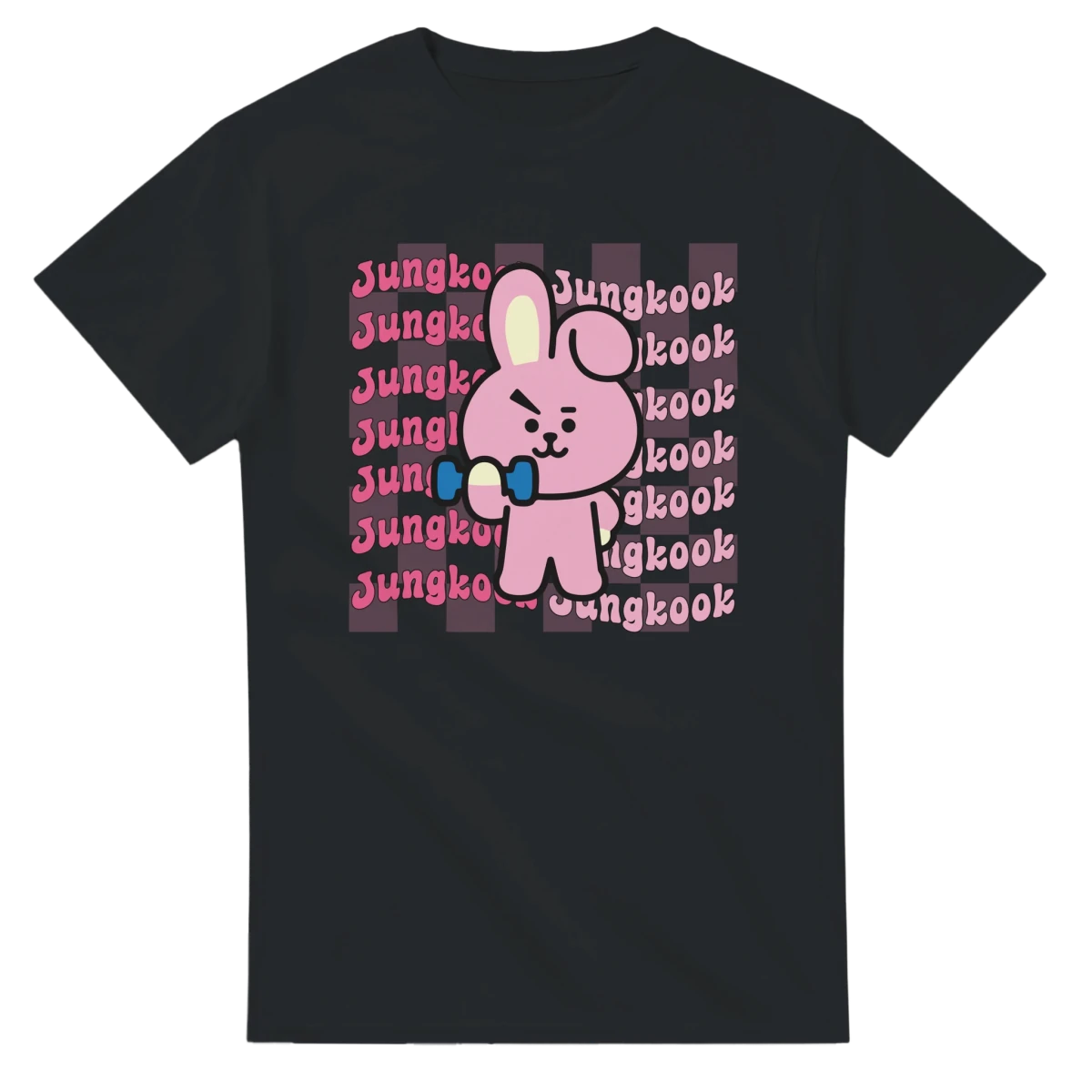 T-shirt Cooky BTS x Jungkook - Checkered K - Pop Fashion Tee for ARMY T-shirt - KAWAII FAVIE