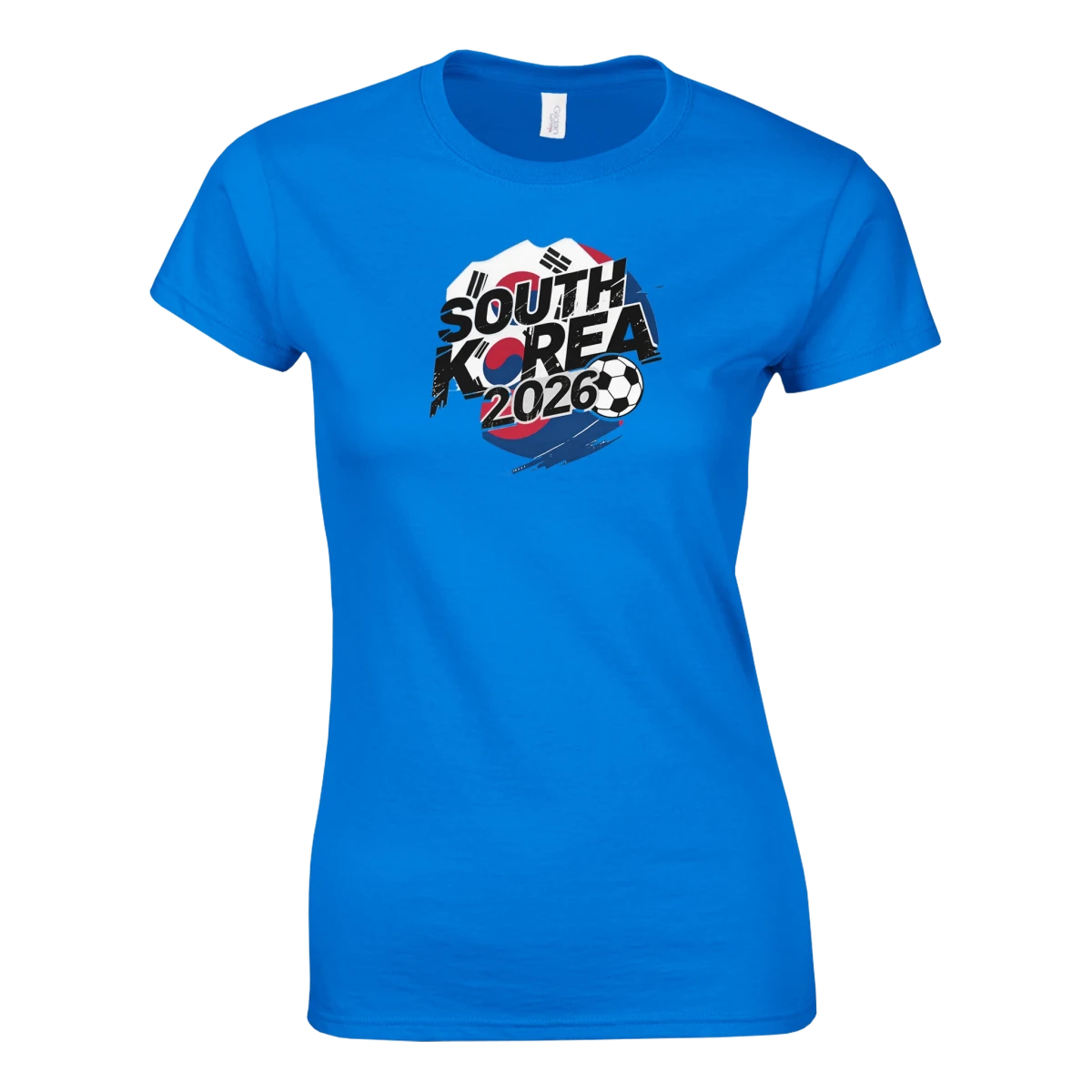 T-shirt Corée du Sud 2026 - Design Grunge Coupe du Monde Football | Maillot Supporters Sélection Nationale Femme T-shirt- KAWAII FAVIE