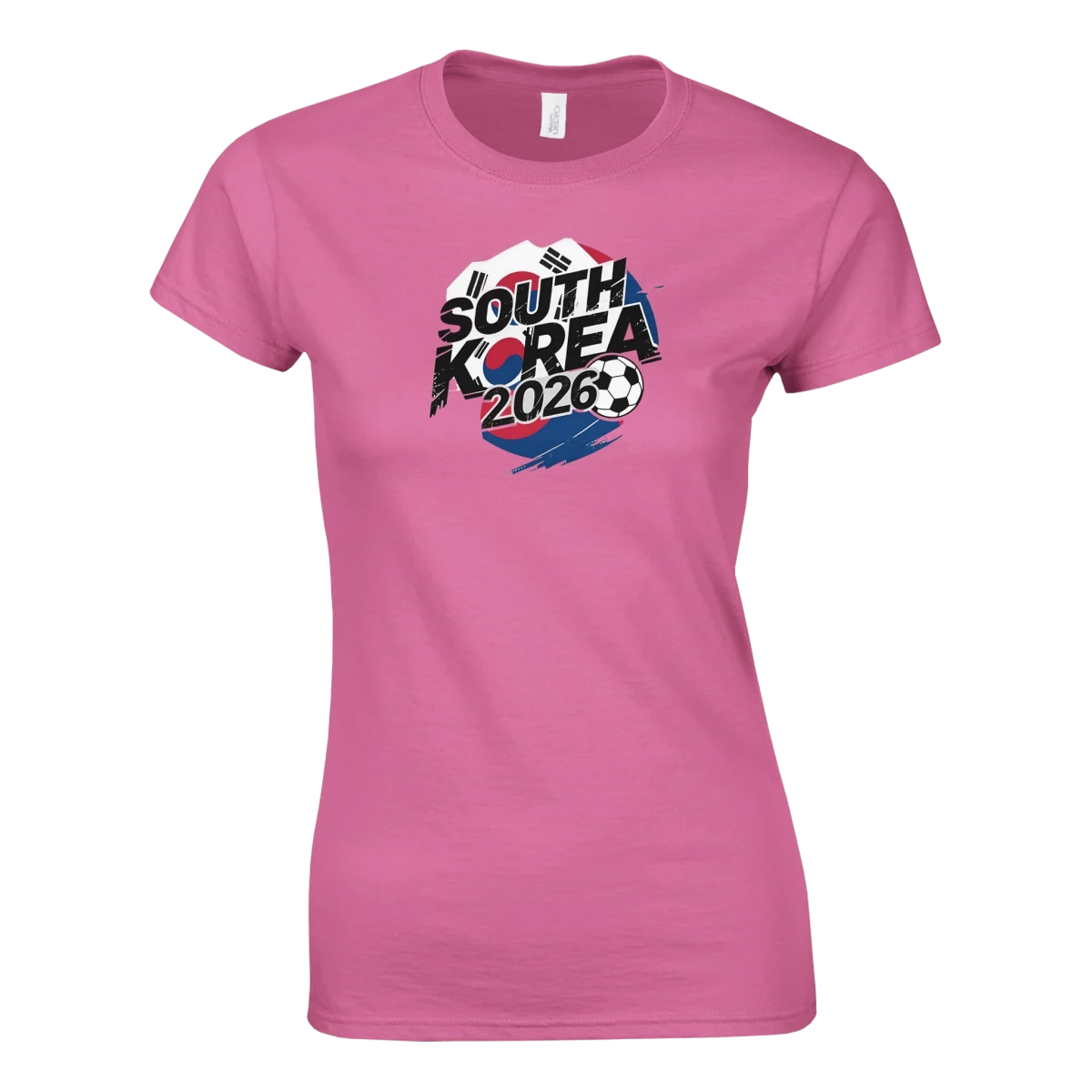 T-shirt Corée du Sud 2026 - Design Grunge Coupe du Monde Football | Maillot Supporters Sélection Nationale Femme T-shirt- KAWAII FAVIE