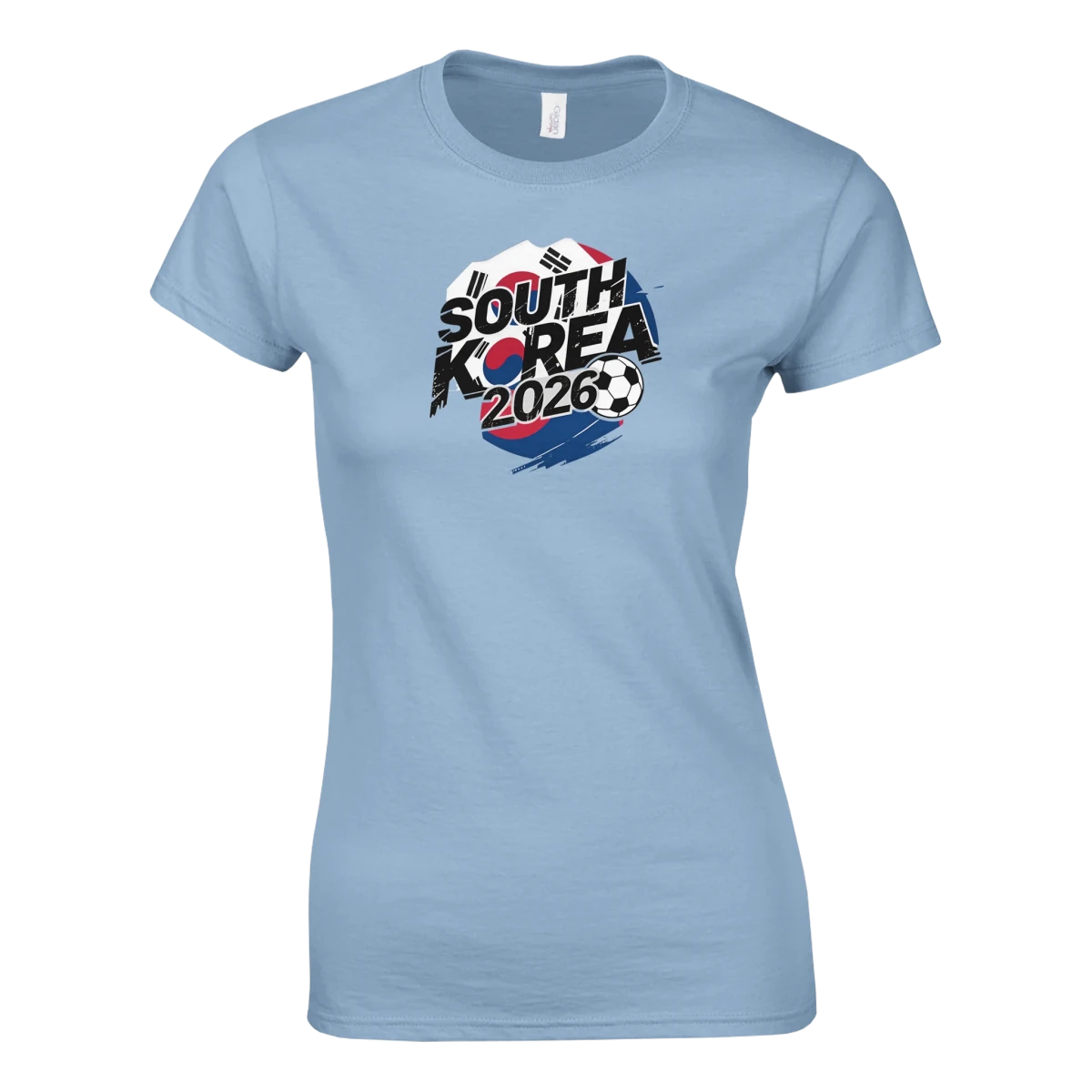 T-shirt Corée du Sud 2026 - Design Grunge Coupe du Monde Football | Maillot Supporters Sélection Nationale Femme T-shirt- KAWAII FAVIE