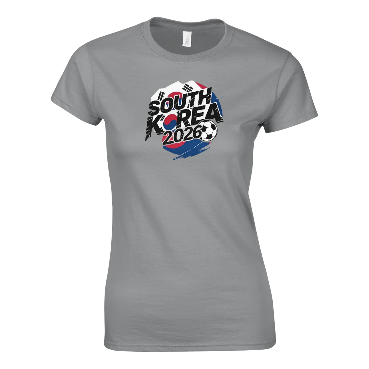 T-shirt Corée du Sud 2026 - Design Grunge Coupe du Monde Football | Maillot Supporters Sélection Nationale Femme T-shirt- KAWAII FAVIE