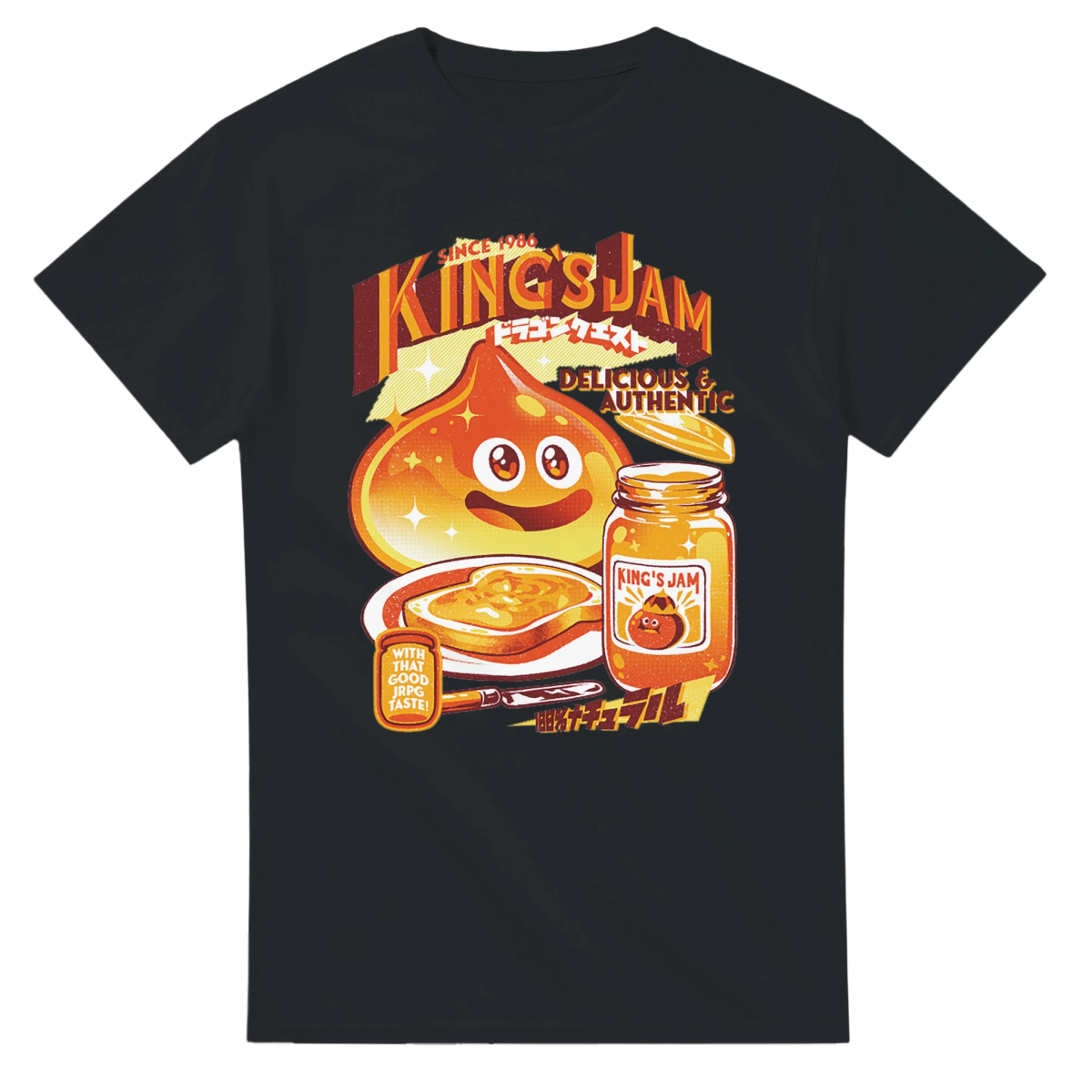 T-shirt Crewneck Unisexe Coton Lourd | Symbole Slime - Dragon Quest (KingSlime) T-shirt - KAWAII FAVIE