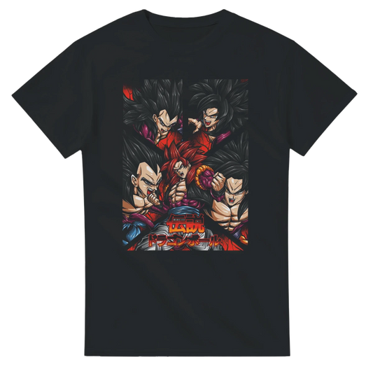 T-shirt Dragon Ball Super Saiyan 4 | Design « Légende » Détaillé avec Goku & Vegeta T-shirt - KAWAII FAVIE