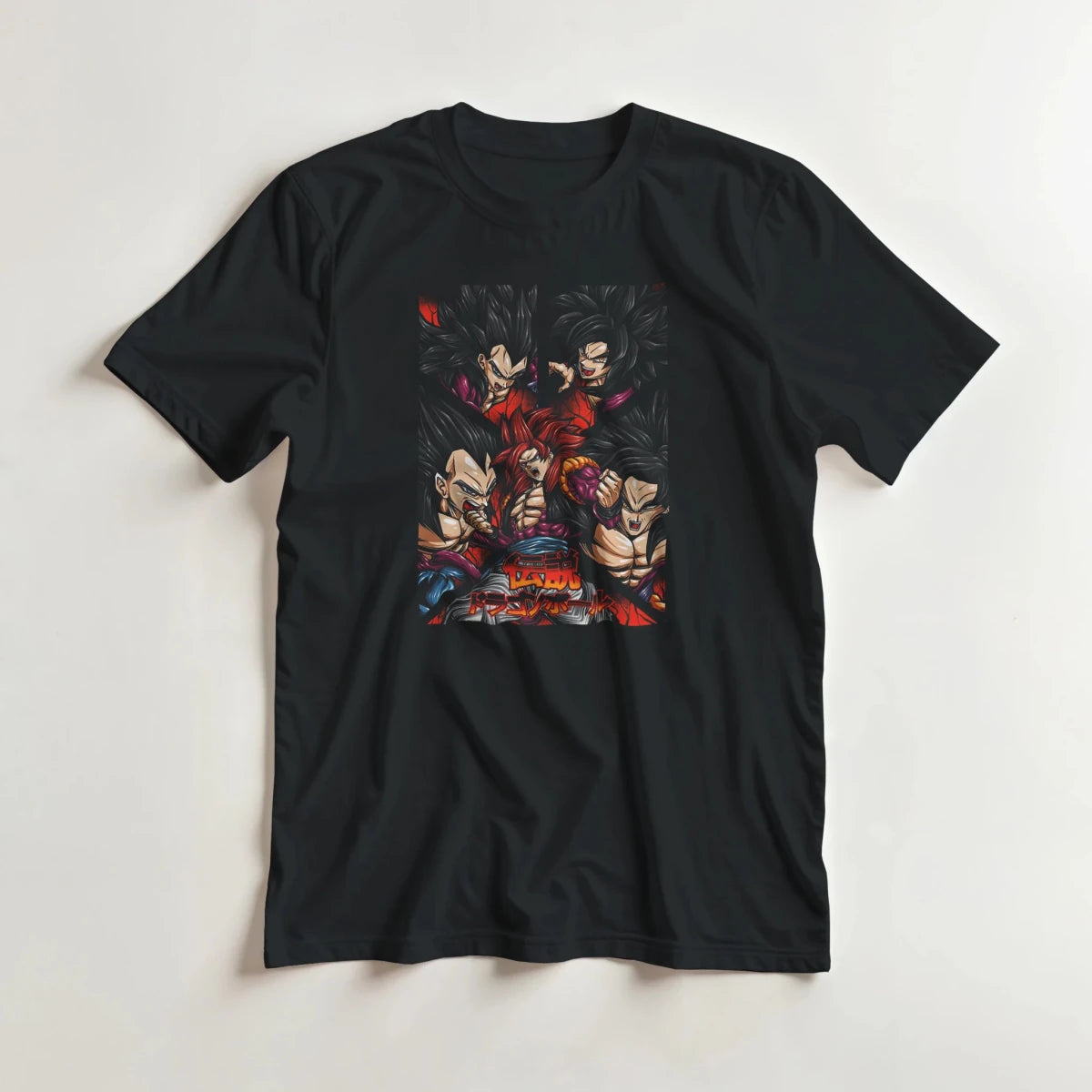 T-shirt Dragon Ball Super Saiyan 4 | Design « Légende » Détaillé avec Goku & Vegeta T-shirt - KAWAII FAVIE