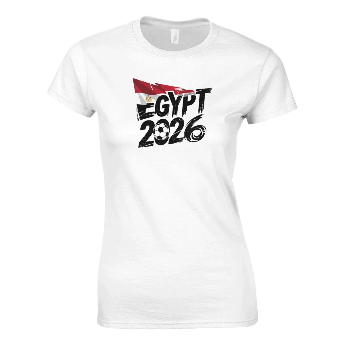 T-shirt Égypte 2026 - Design Coupe du Monde Football | Maillot Supporters Sélection Nationale pour femme - Choisissez votre style et taille ! T-shirt- KAWAII FAVIE