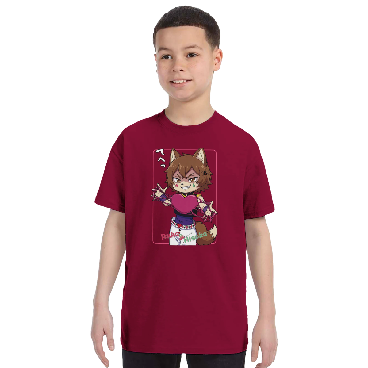 T-shirt Enfant à Col Rond | Ruka Cos Hisoka (Hunter x Hunter) - Grand Choix de Couleurs T-shirt - KAWAII FAVIE