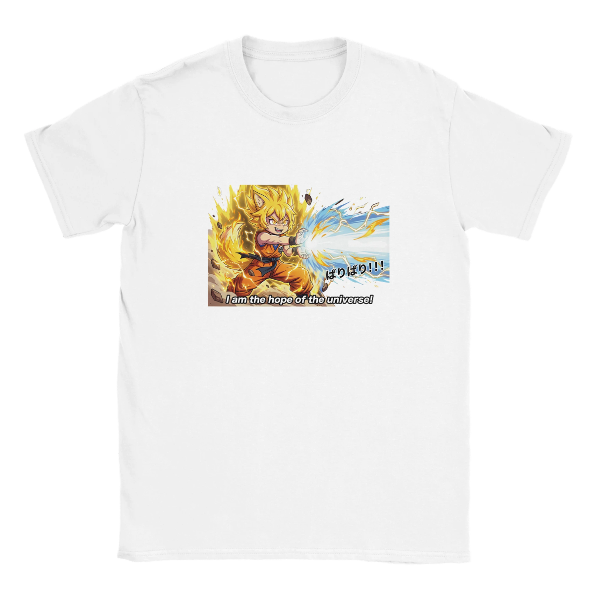 T-shirt Enfant à Col Rond - Transformation Super Saiyan de Ruka | Dragon Ball T-shirt - KAWAII FAVIE
