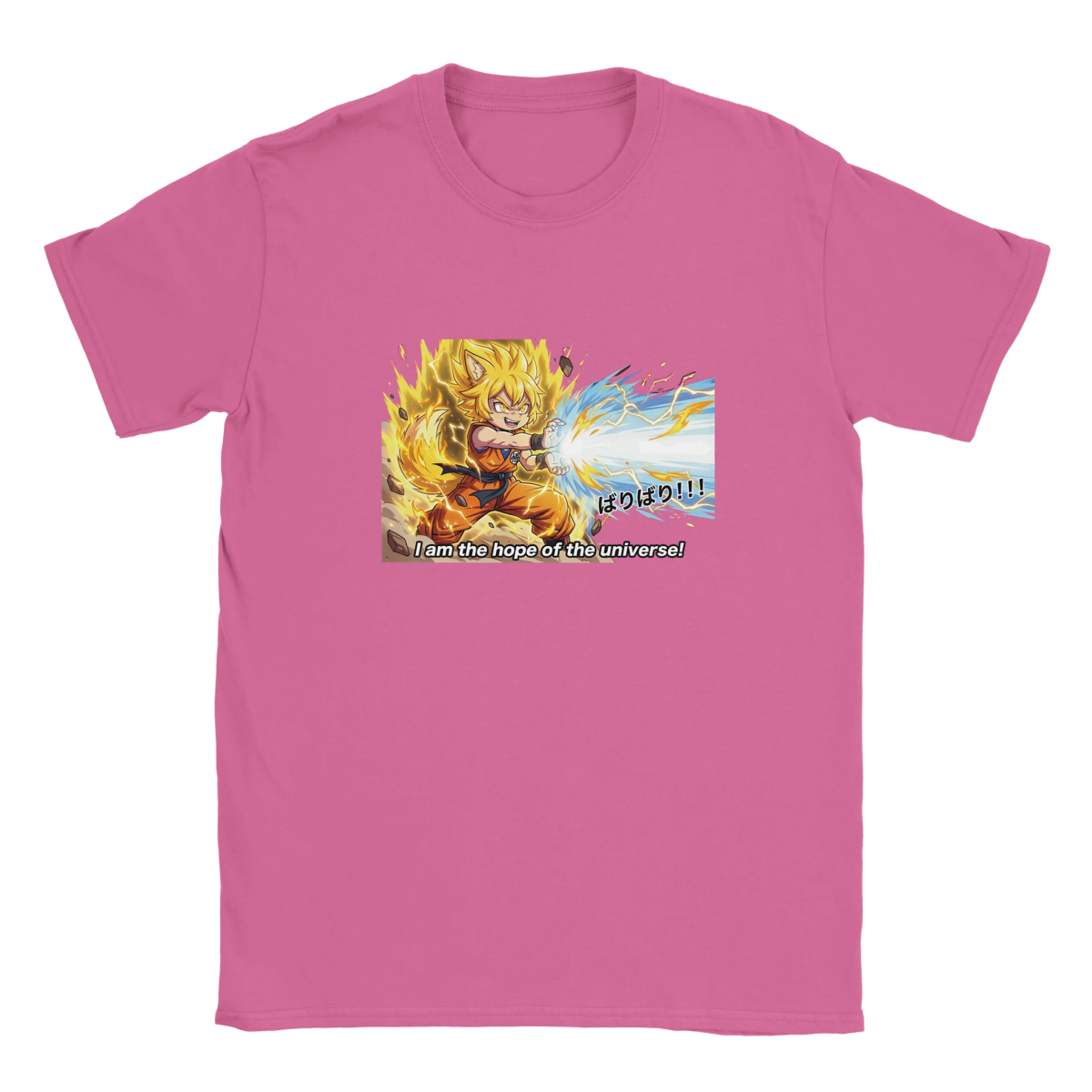 T-shirt Enfant à Col Rond - Transformation Super Saiyan de Ruka | Dragon Ball T-shirt - KAWAII FAVIE