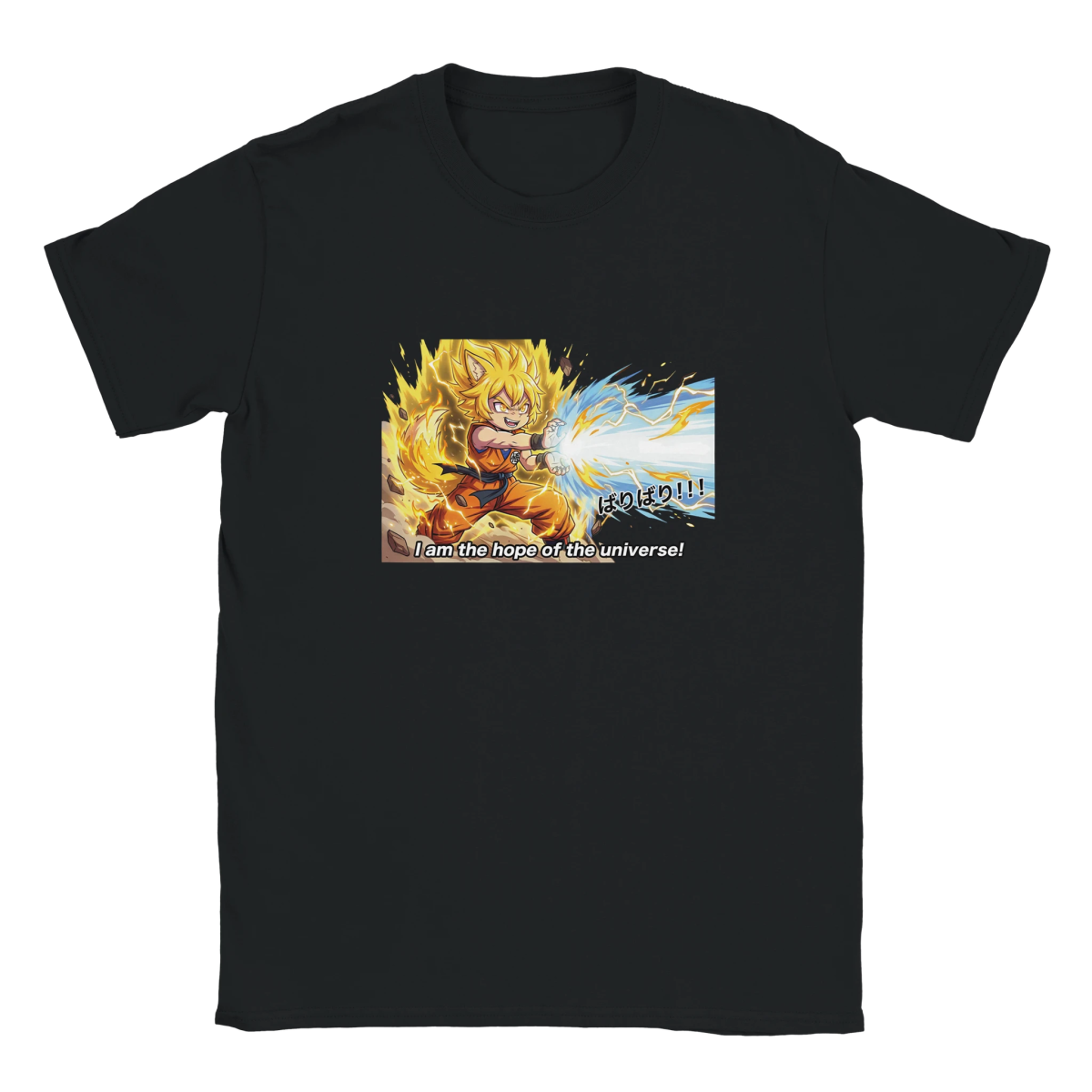 T-shirt Enfant à Col Rond - Transformation Super Saiyan de Ruka | Dragon Ball T-shirt - KAWAII FAVIE