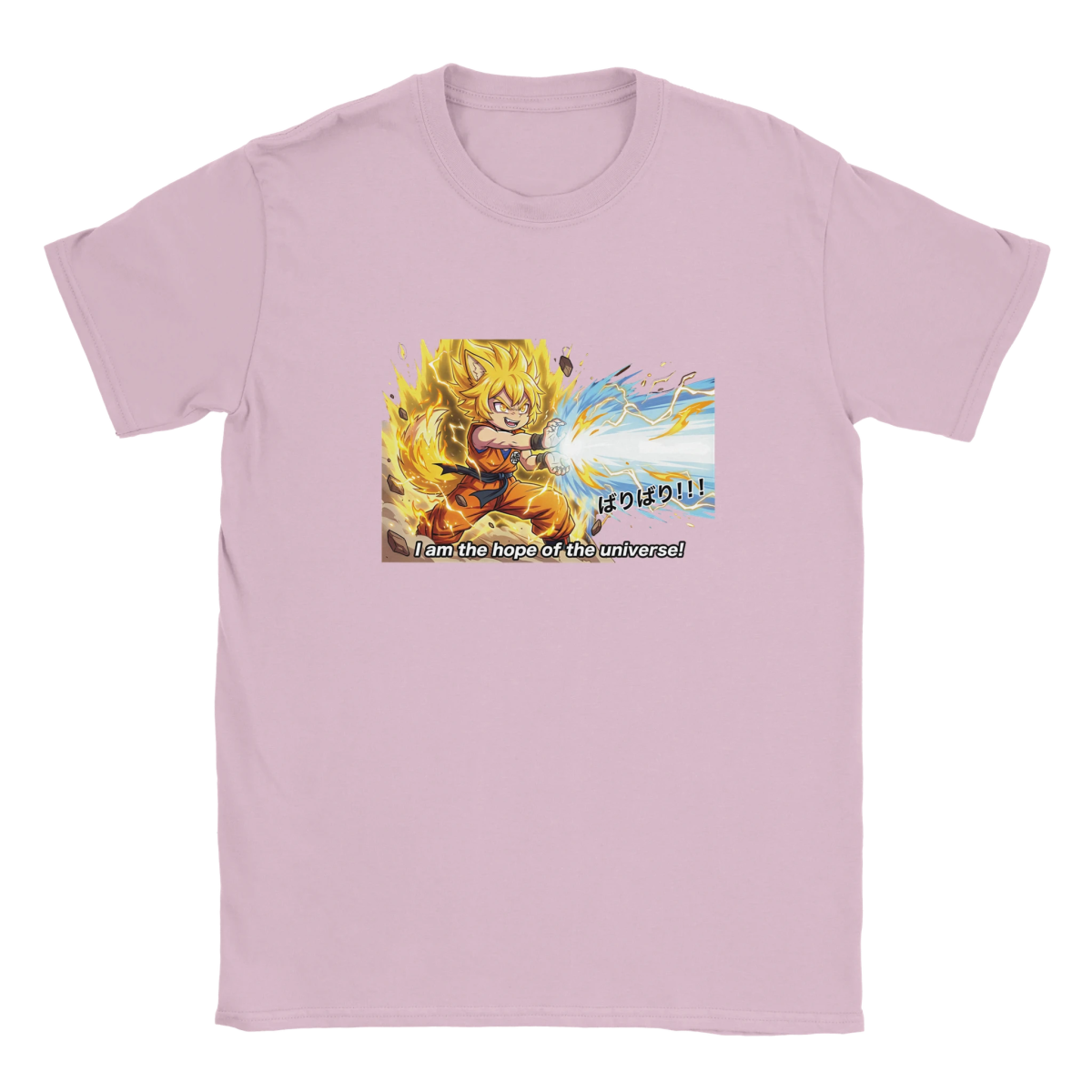 T-shirt Enfant à Col Rond - Transformation Super Saiyan de Ruka | Dragon Ball T-shirt - KAWAII FAVIE