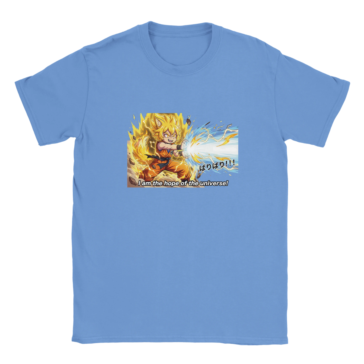 T-shirt Enfant à Col Rond - Transformation Super Saiyan de Ruka | Dragon Ball T-shirt - KAWAII FAVIE