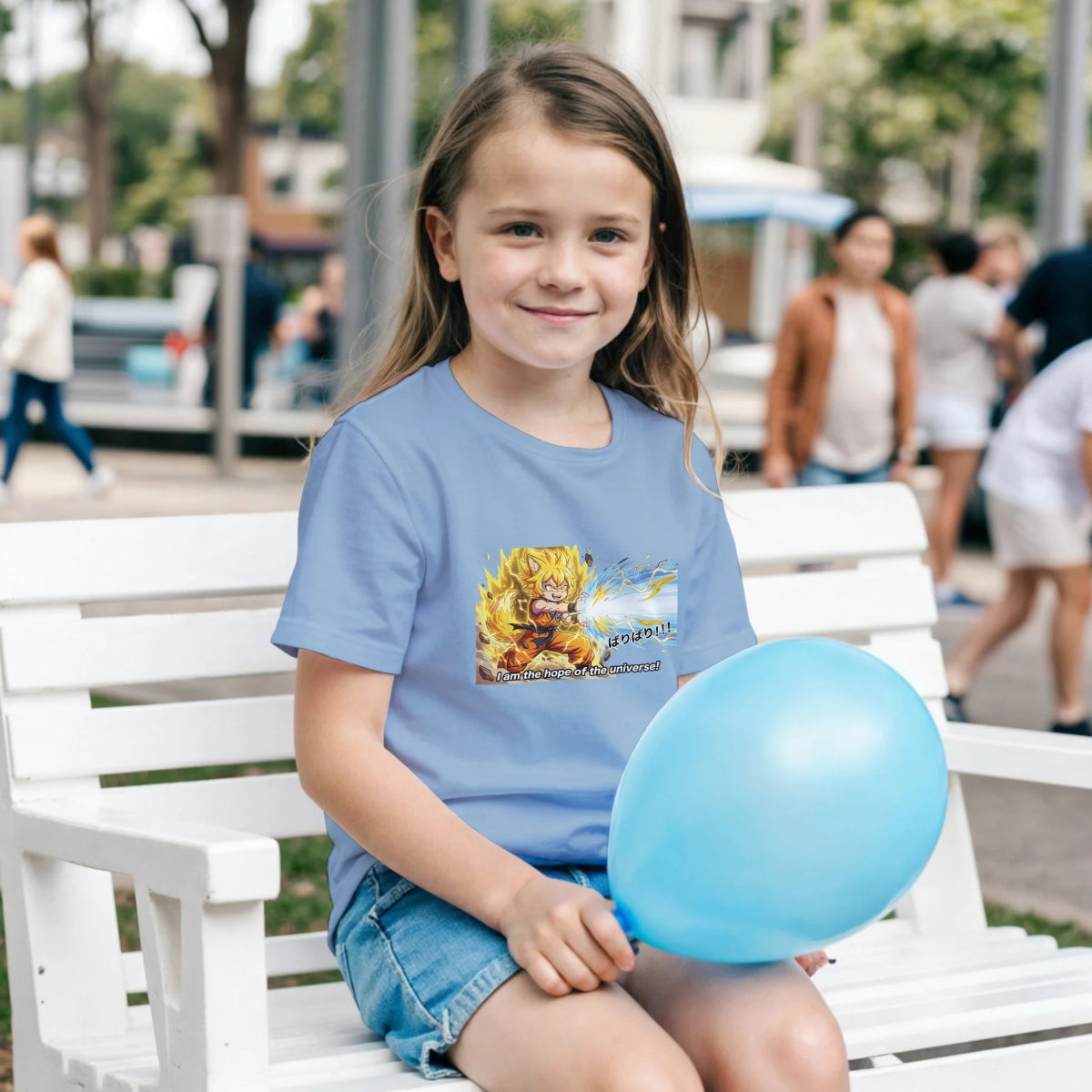 T-shirt Enfant à Col Rond - Transformation Super Saiyan de Ruka | Dragon Ball T-shirt - KAWAII FAVIE