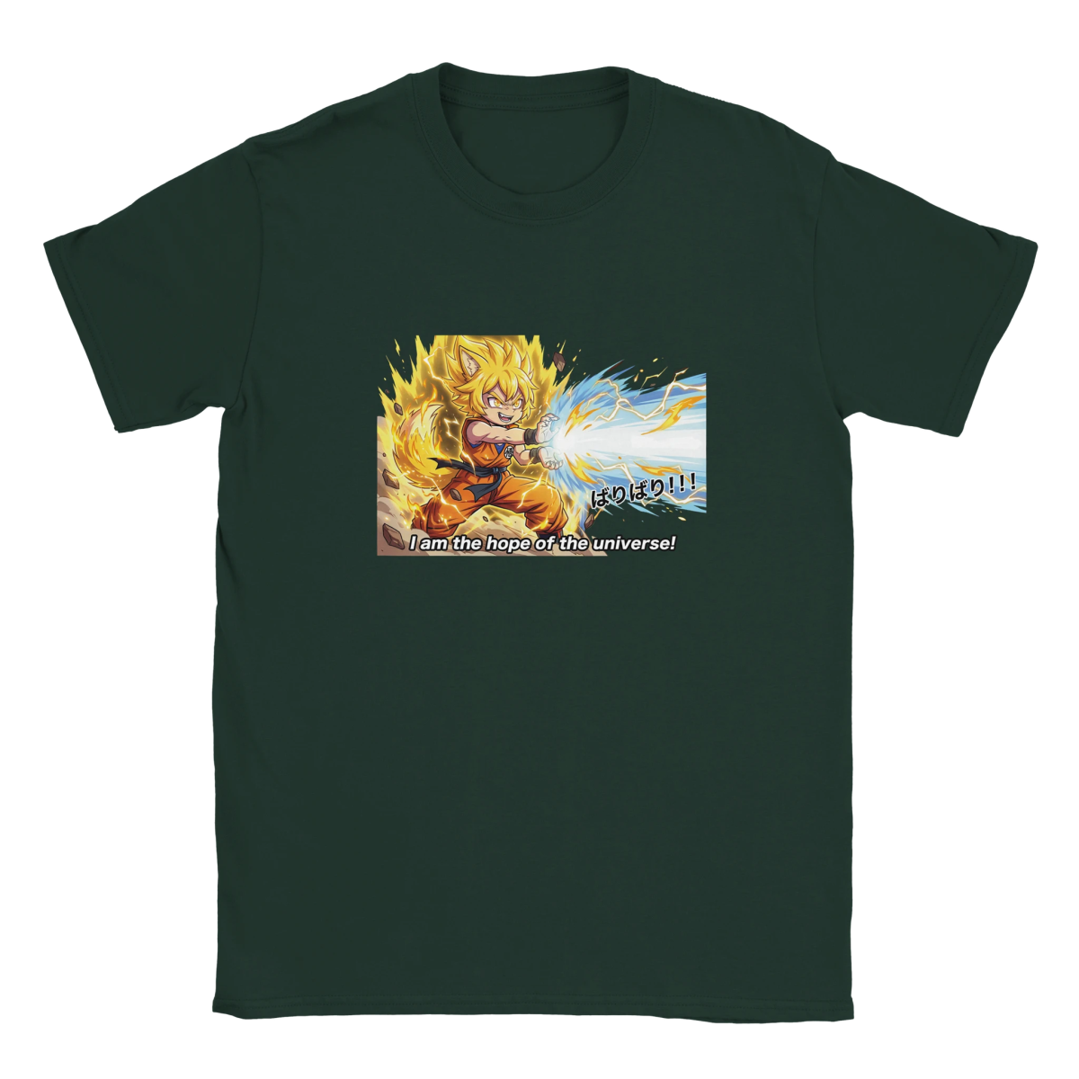 T-shirt Enfant à Col Rond - Transformation Super Saiyan de Ruka | Dragon Ball T-shirt - KAWAII FAVIE