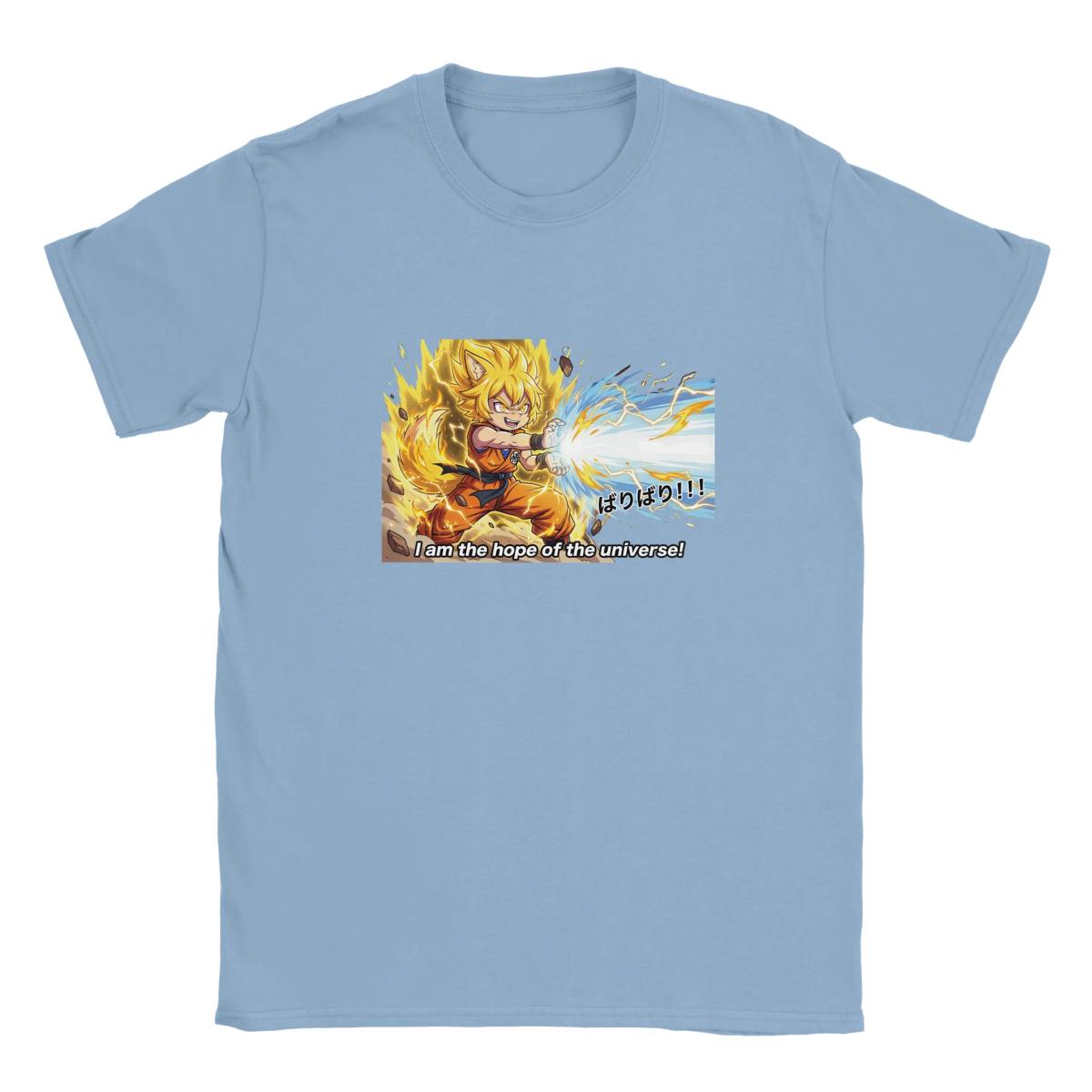 T-shirt Enfant à Col Rond - Transformation Super Saiyan de Ruka | Dragon Ball T-shirt - KAWAII FAVIE