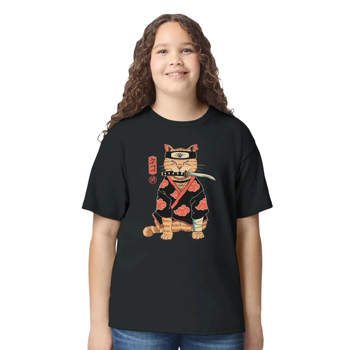 T-shirt Enfant Chat Ninja Akatsuki - Design Naruto Collector T-shirt- KAWAII FAVIE